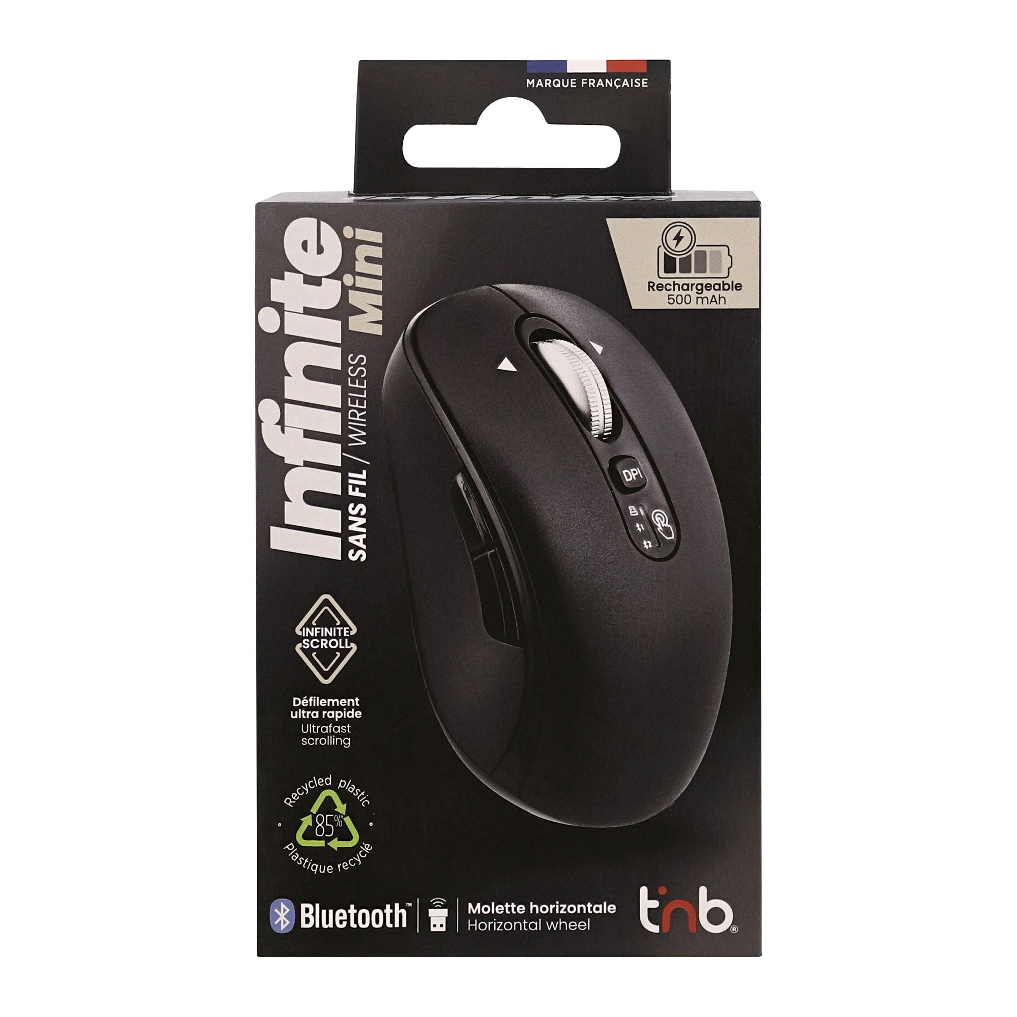 Souris sans fil rechargeable molette double fonction - INFINITE MINI5