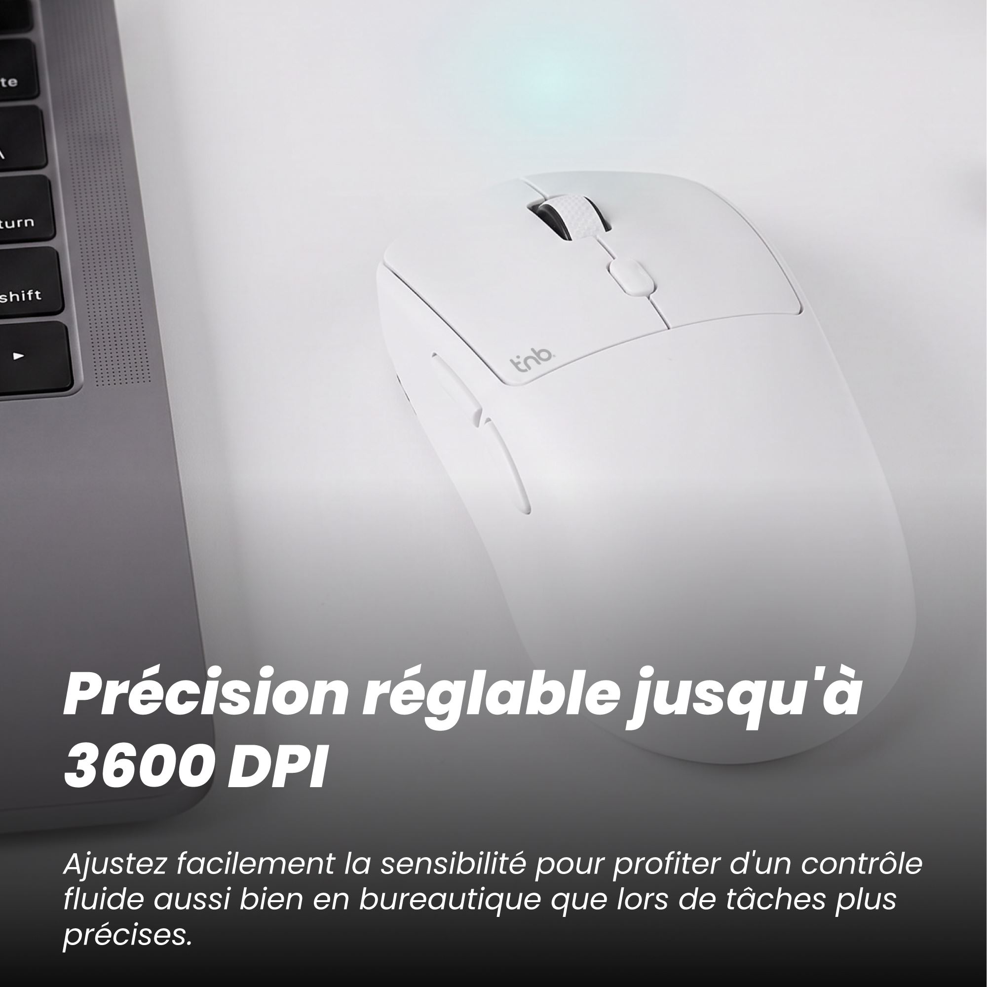 USB-A & Bluetooth Wireless Mouse - OFFICE - White5