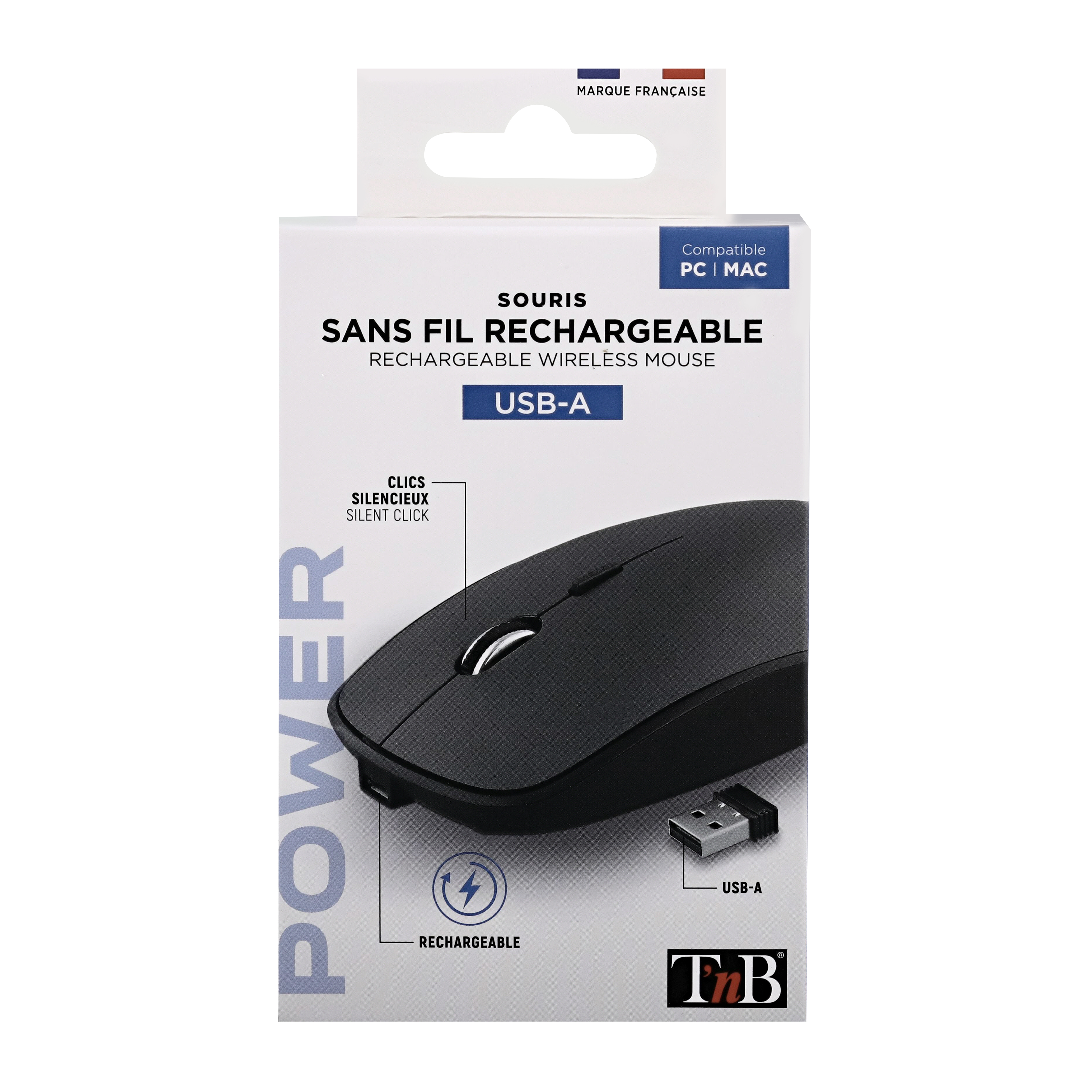 Souris sans fil rechargeable RUBBY9