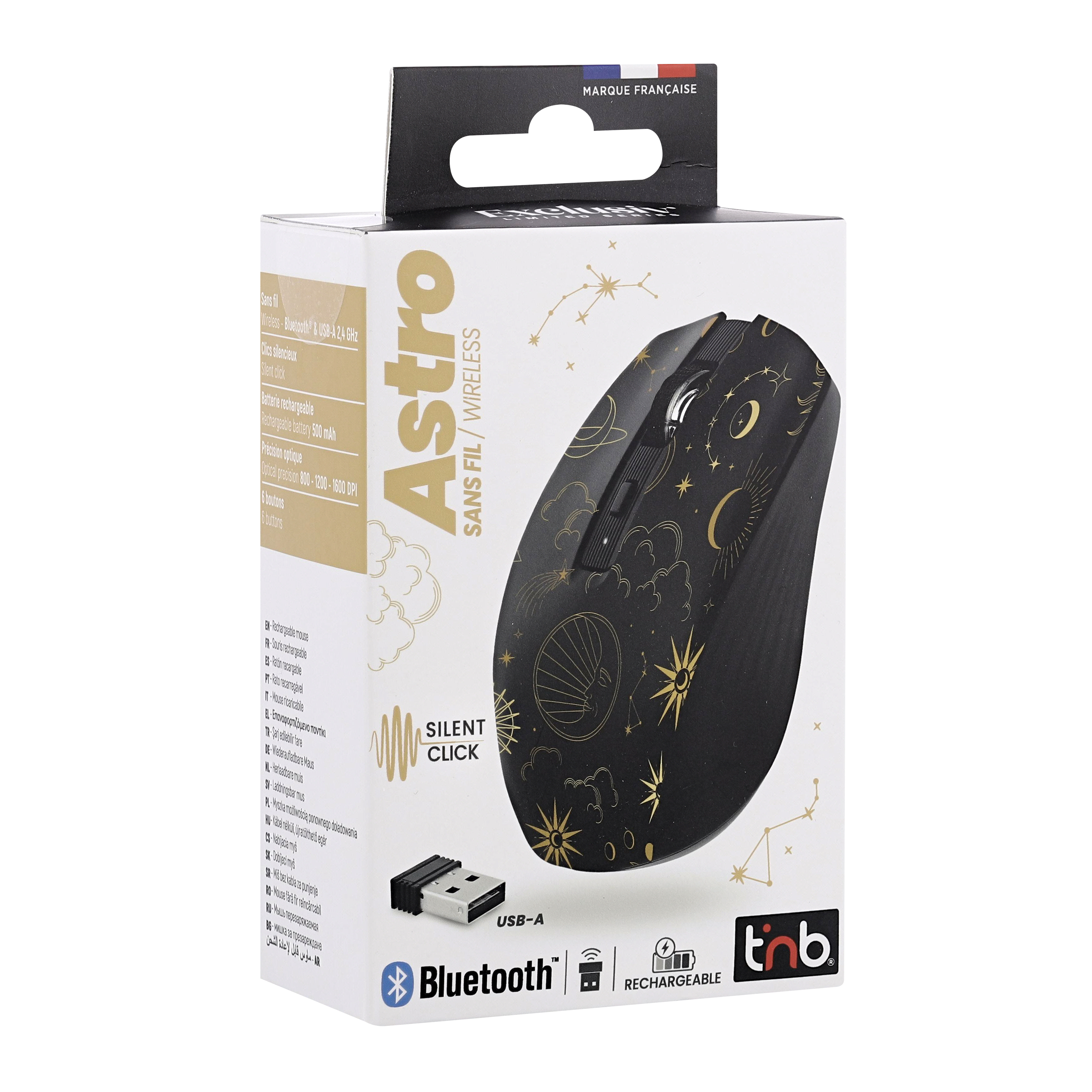 Ratón inalámbrico Bluetooth recargable - ASTRO EXCLUSIV3