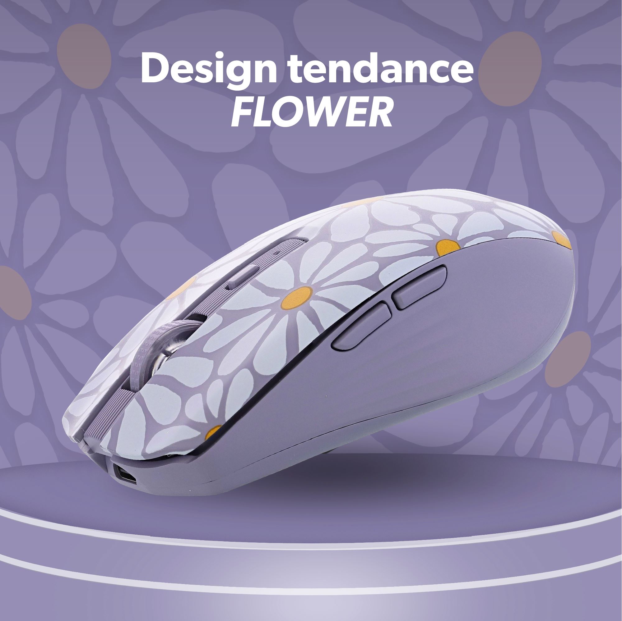 Souris sans fil Bluetooth rechargeable - FLOWER EXCLUSIV3