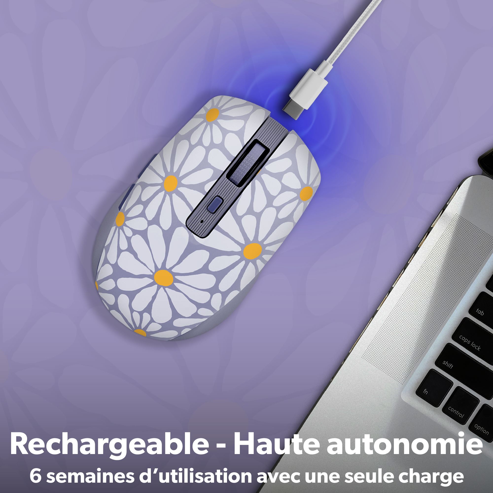 Souris sans fil Bluetooth rechargeable - FLOWER EXCLUSIV4