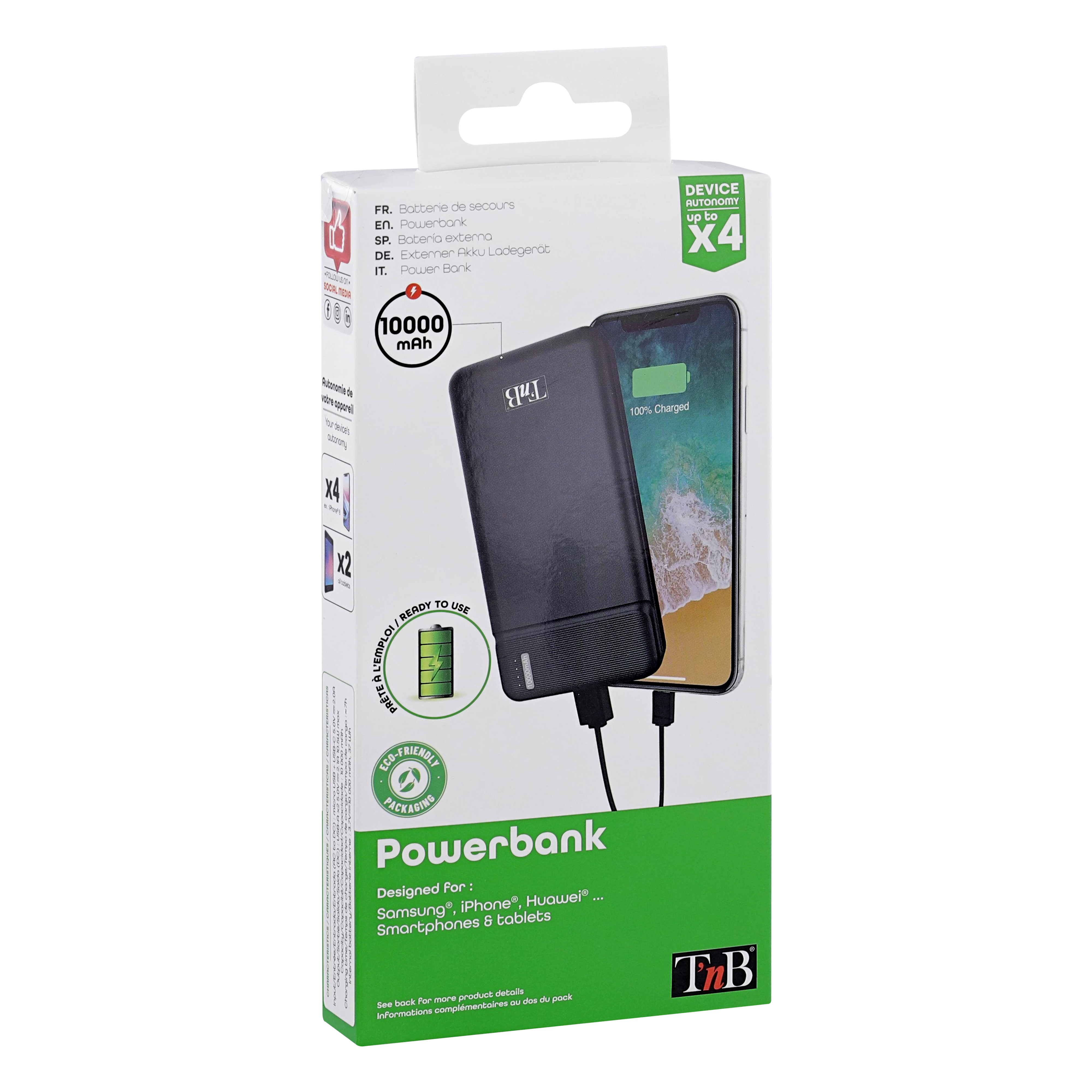 Batterie de secours 2 USB 10 000 mAh 10W6