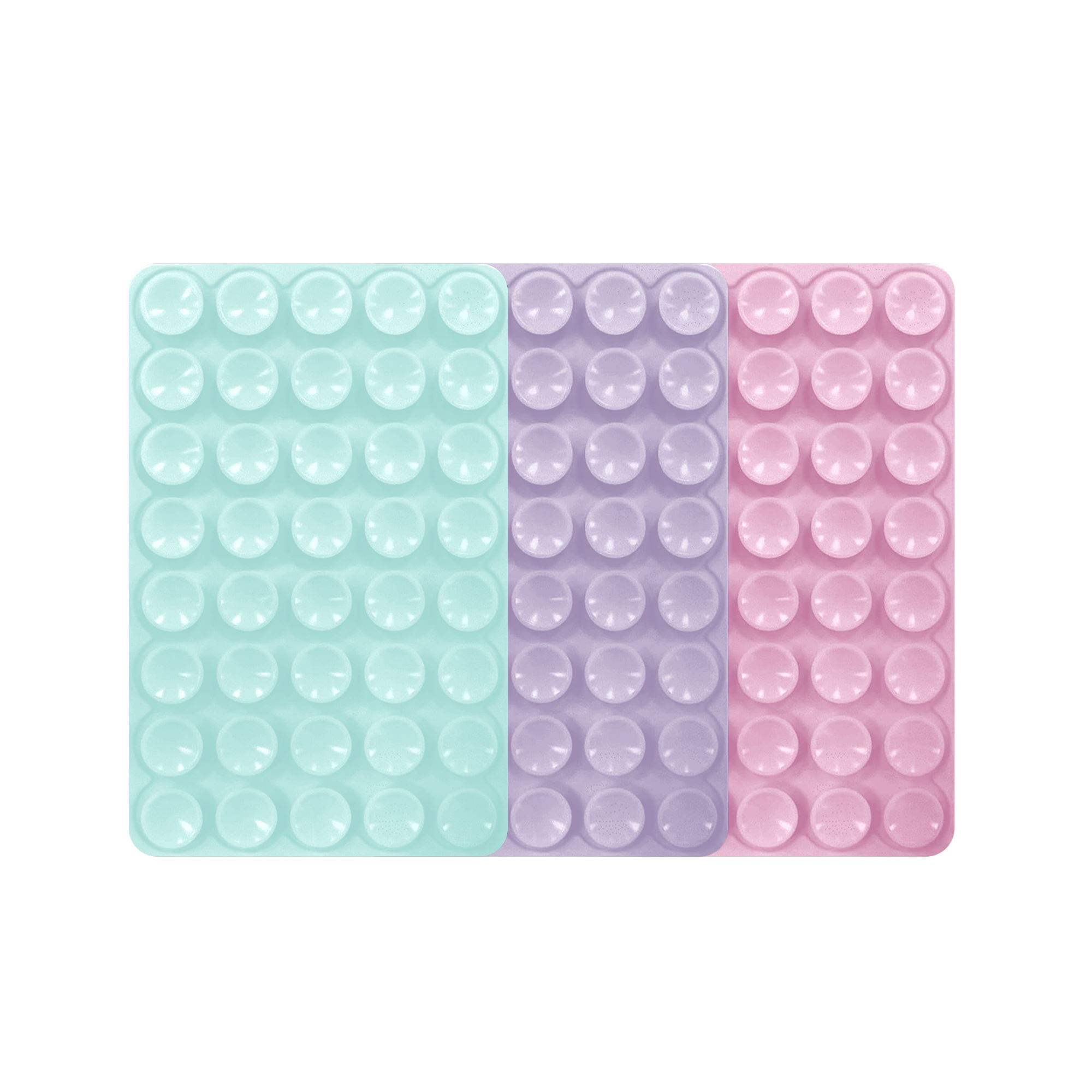 Support smartphone ventouse – Pack de 3 (Lavande, Rose, Turquoise)1