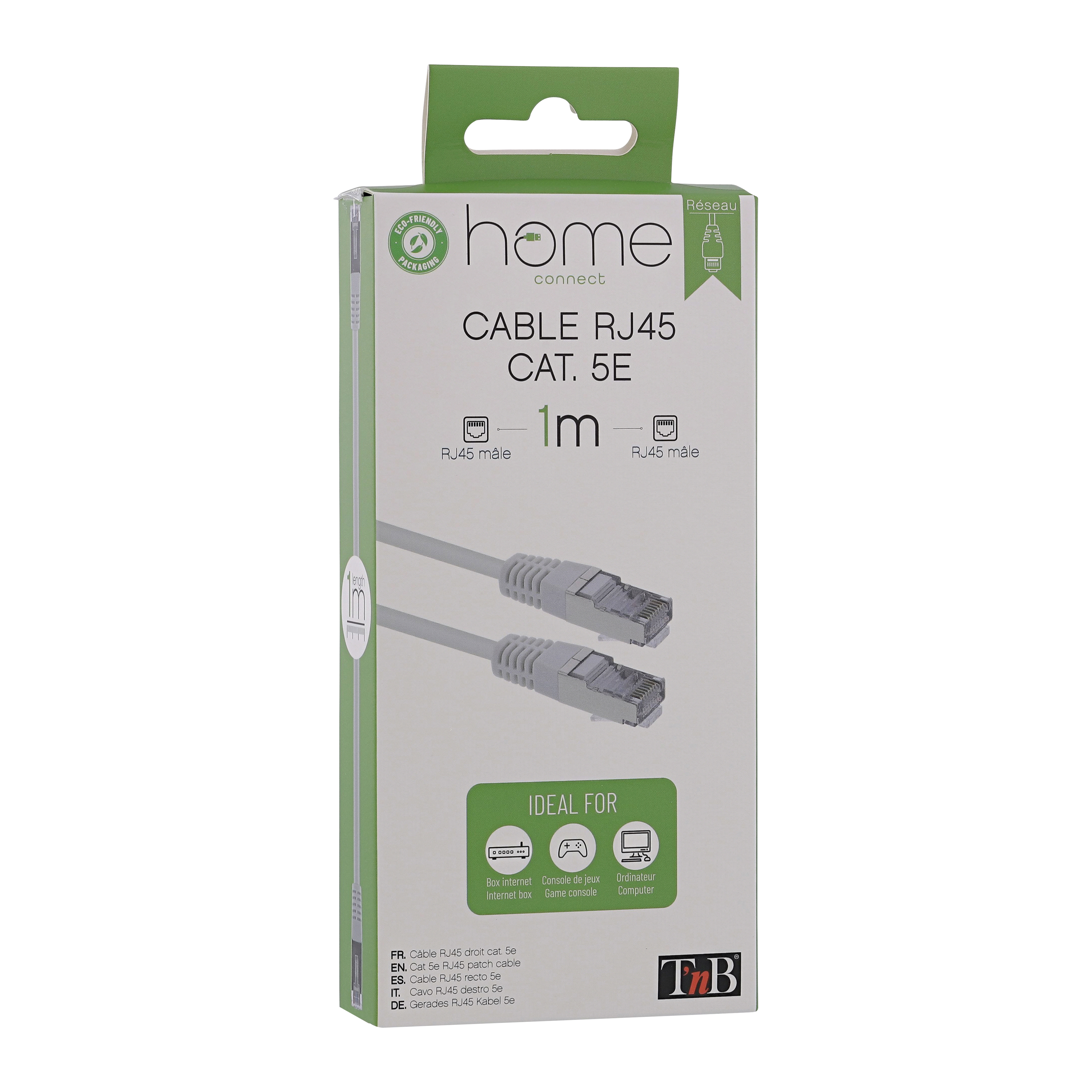 Cable RJ45 categoría 5E 1m - blanco3