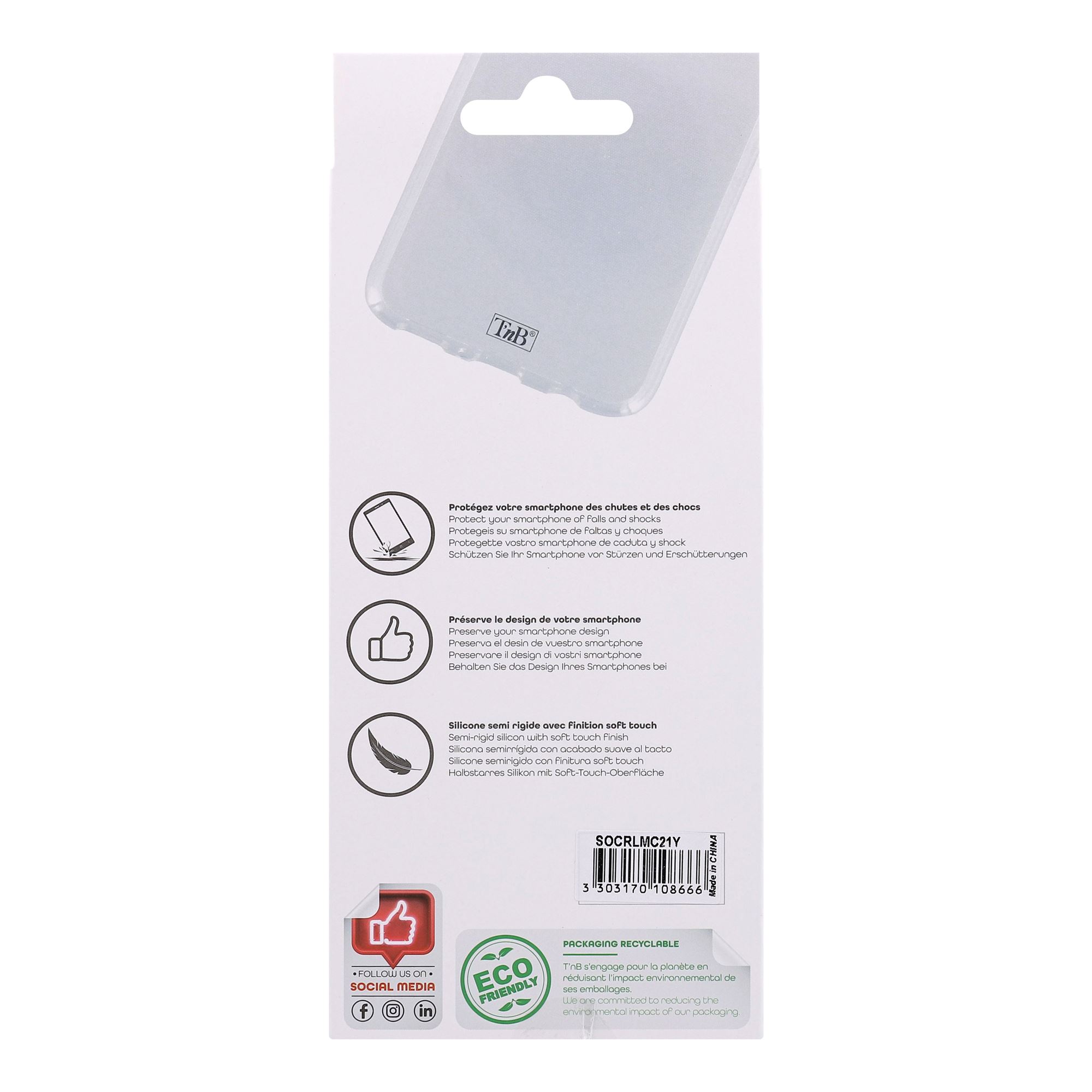 Transparent soft case for Realme C21 Y2