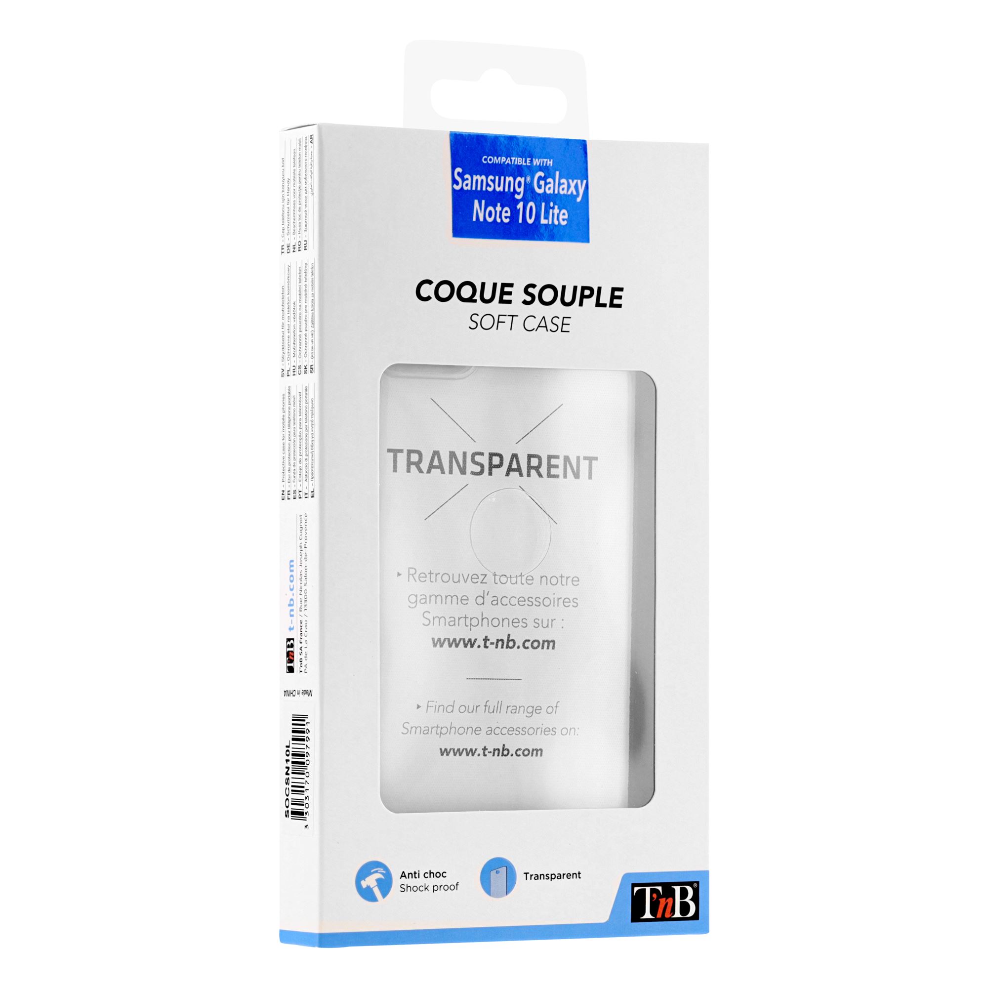 Coque souple transparente pour Samsung Galaxy Note 10 Lite2