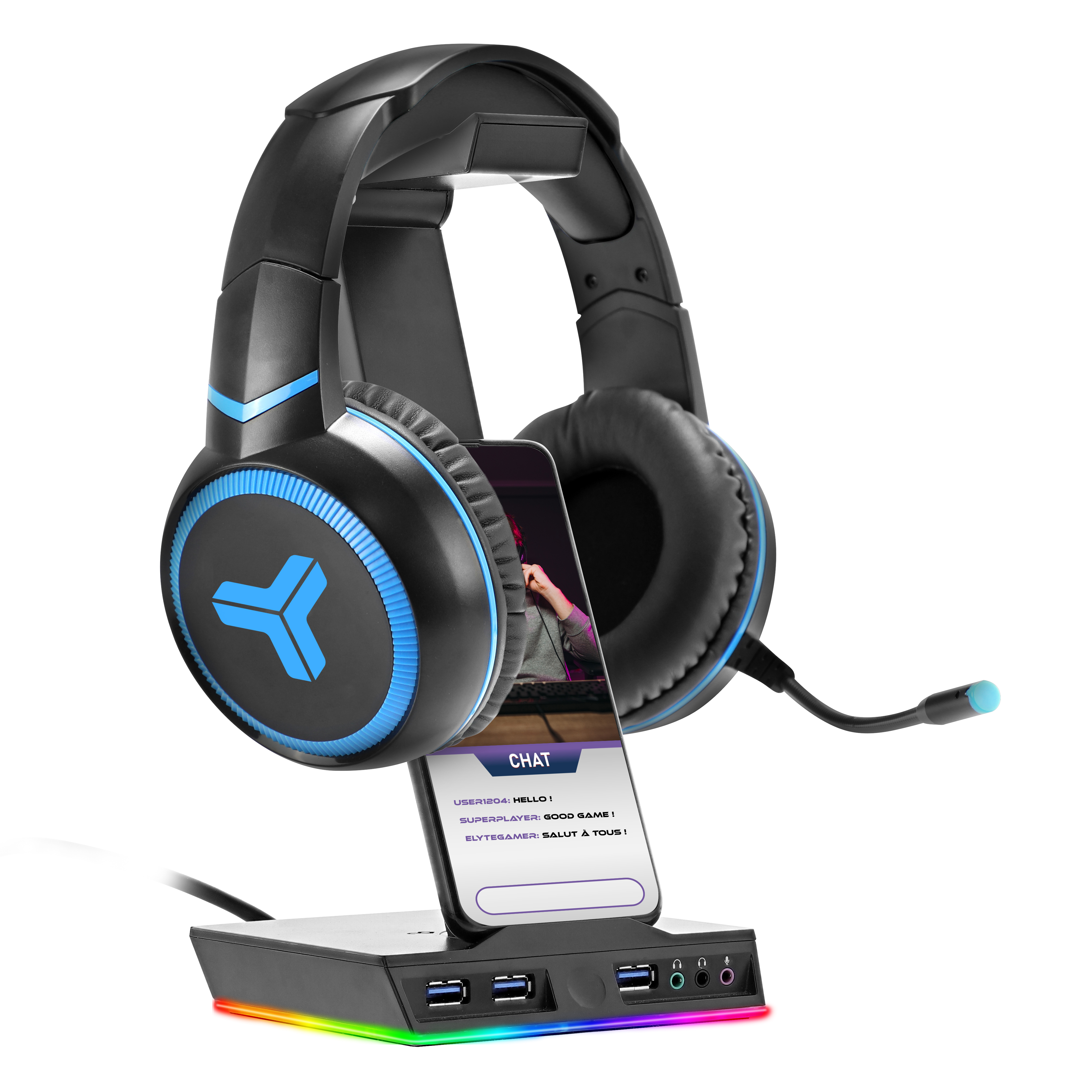 ELYTE - Gaming Headset Stand and Hub SY-1004