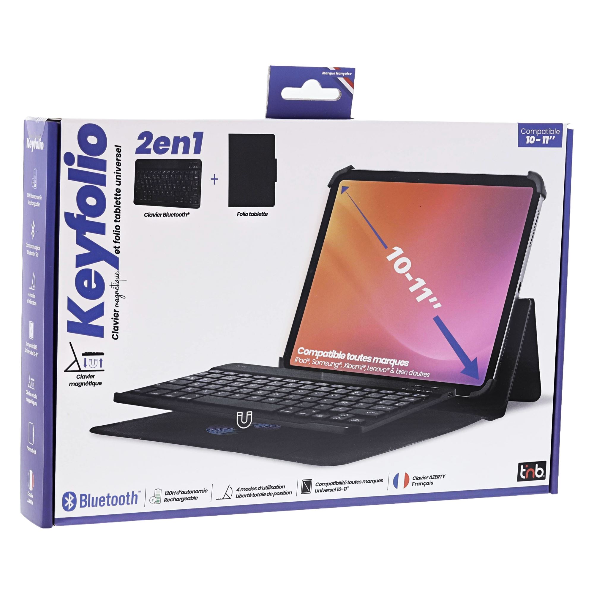 Folio teclado magnético para tableta de 10-11''7