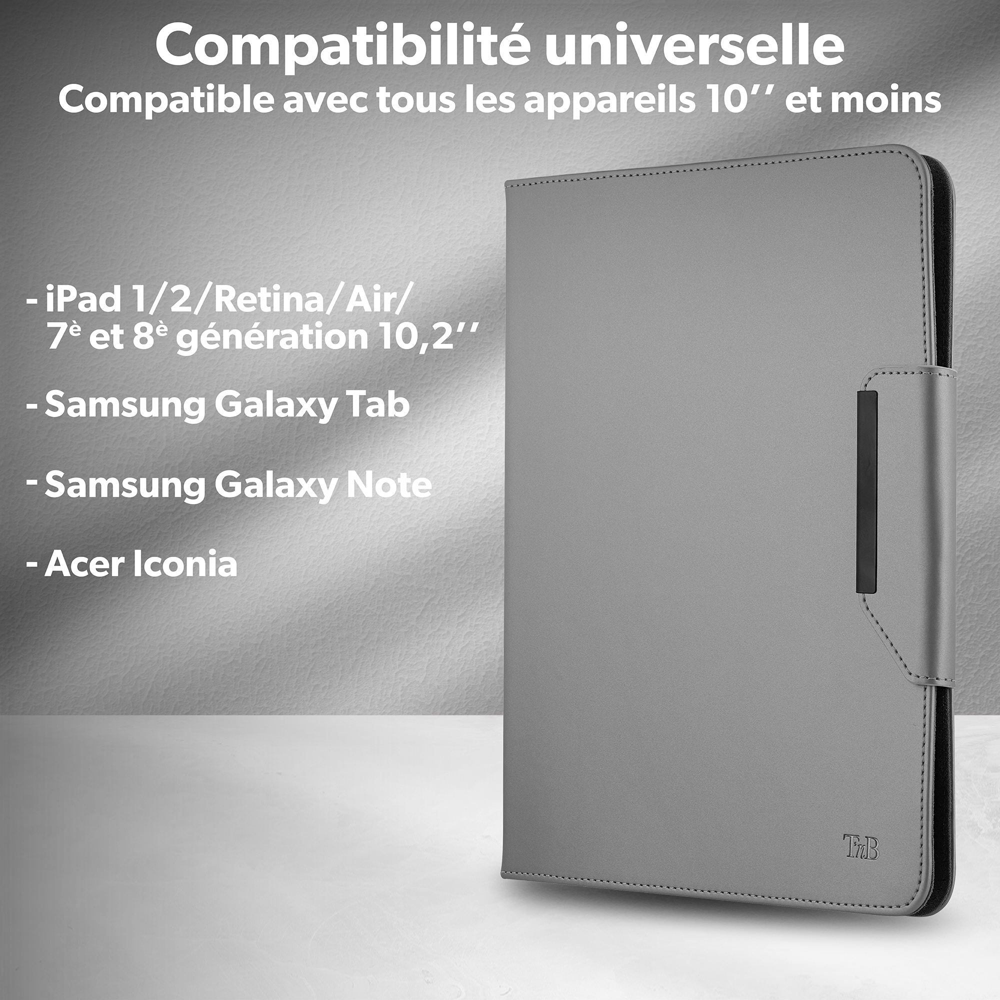 Funda tipo folio universal para tablet REGULAR de 10