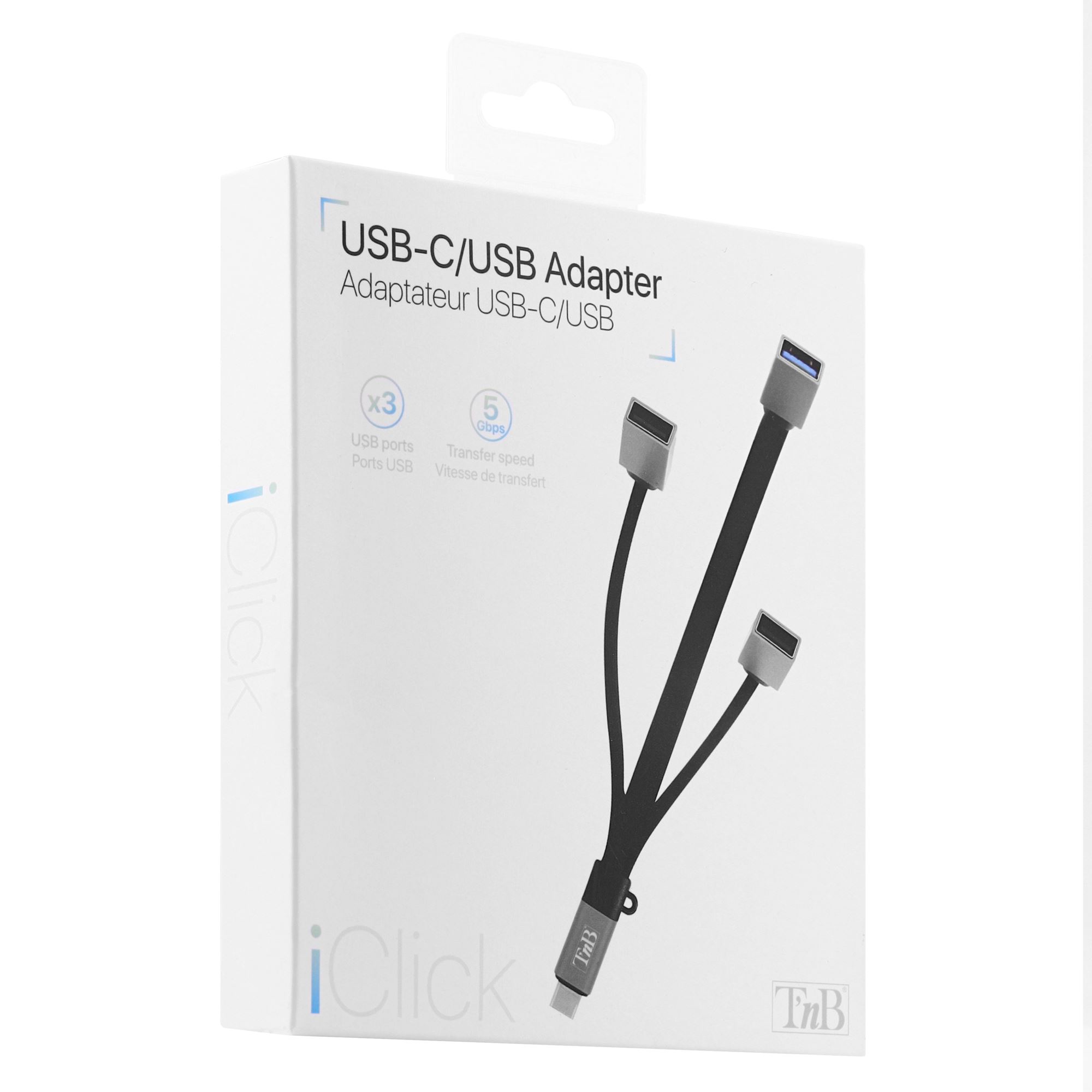 Adaptador USB-C (Tipo C) a 3 puertos USB-A 3.04