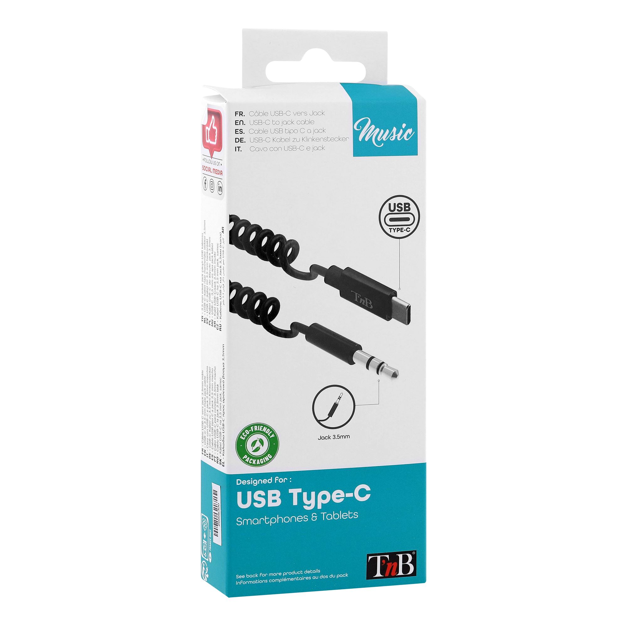 USB Type-C to 3.5mm Jack Twisted Cable5