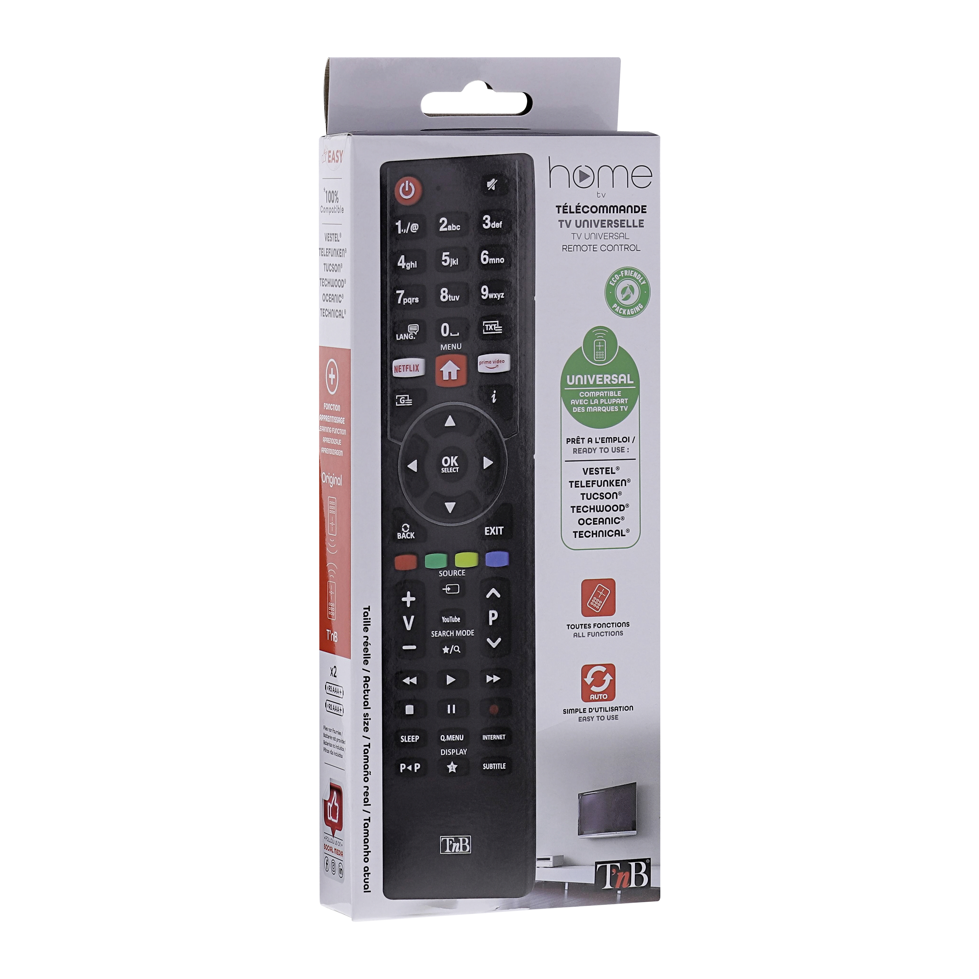 Universal remote control for VESTEL®, TELEFUNKEN®, TUCSON®, TECHWOOD®, OCEANIC®, TECHNICAL®2