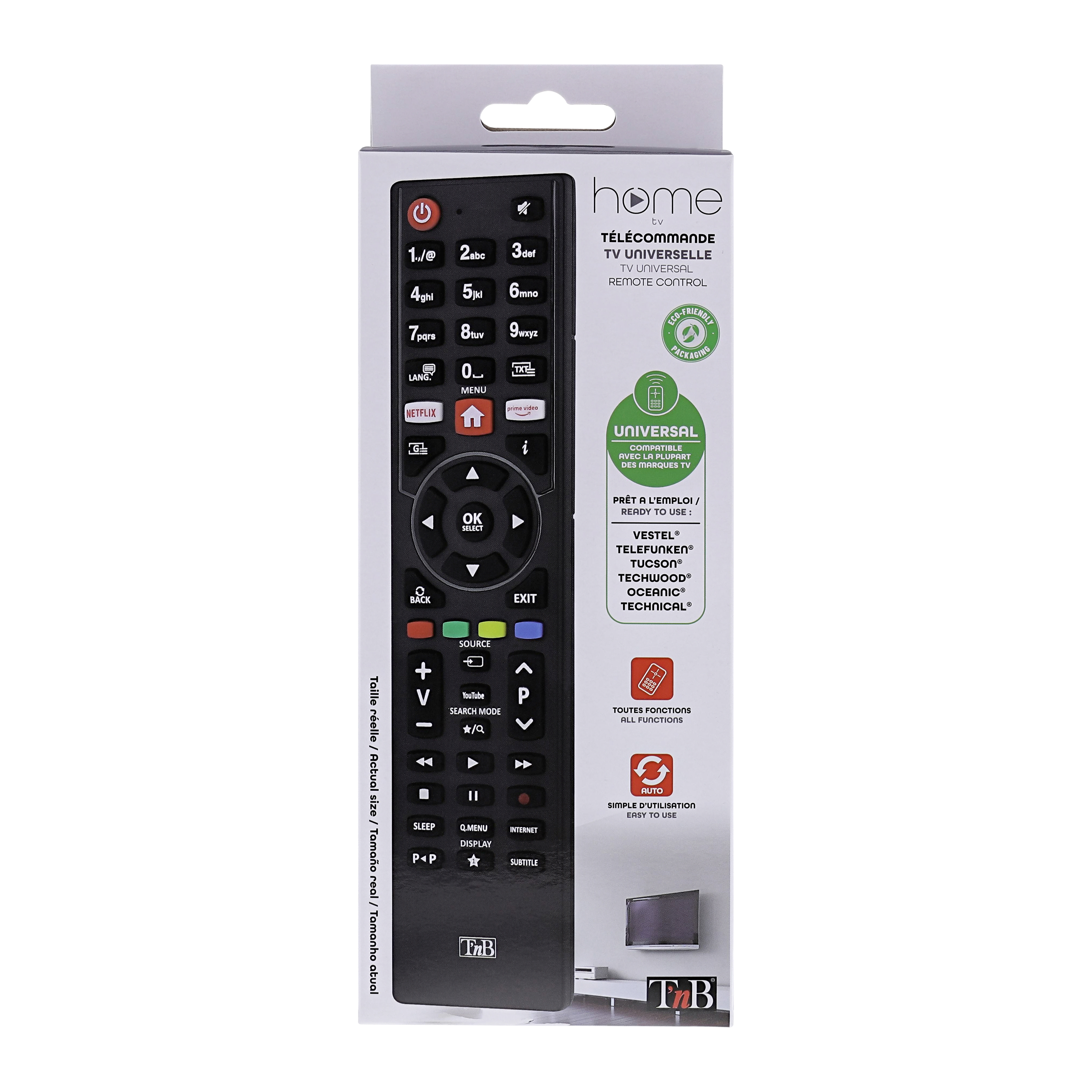 Universal remote control for VESTEL®, TELEFUNKEN®, TUCSON®, TECHWOOD®, OCEANIC®, TECHNICAL®3