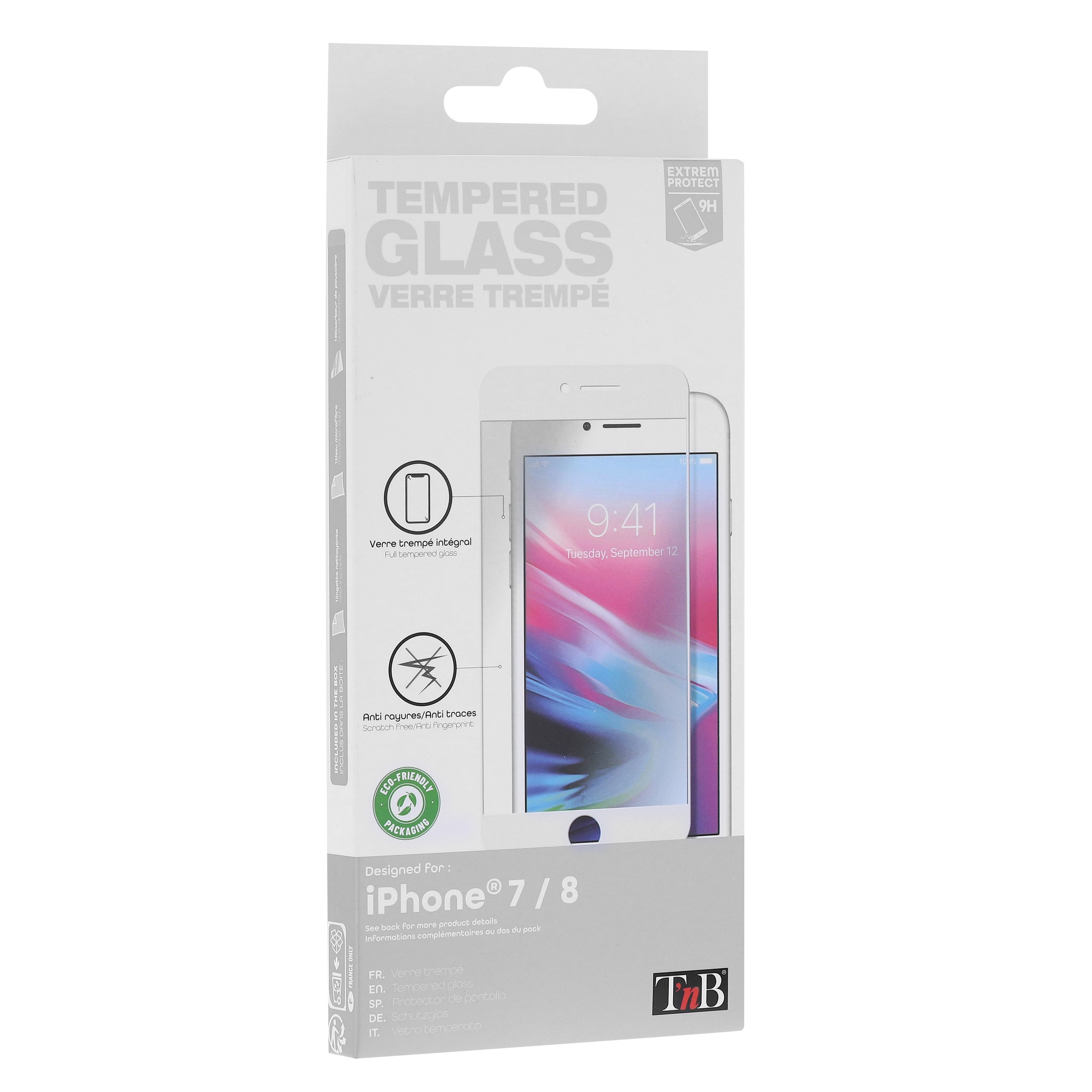 Protection intégrale en verre trempé pour iPhone 7-8.3