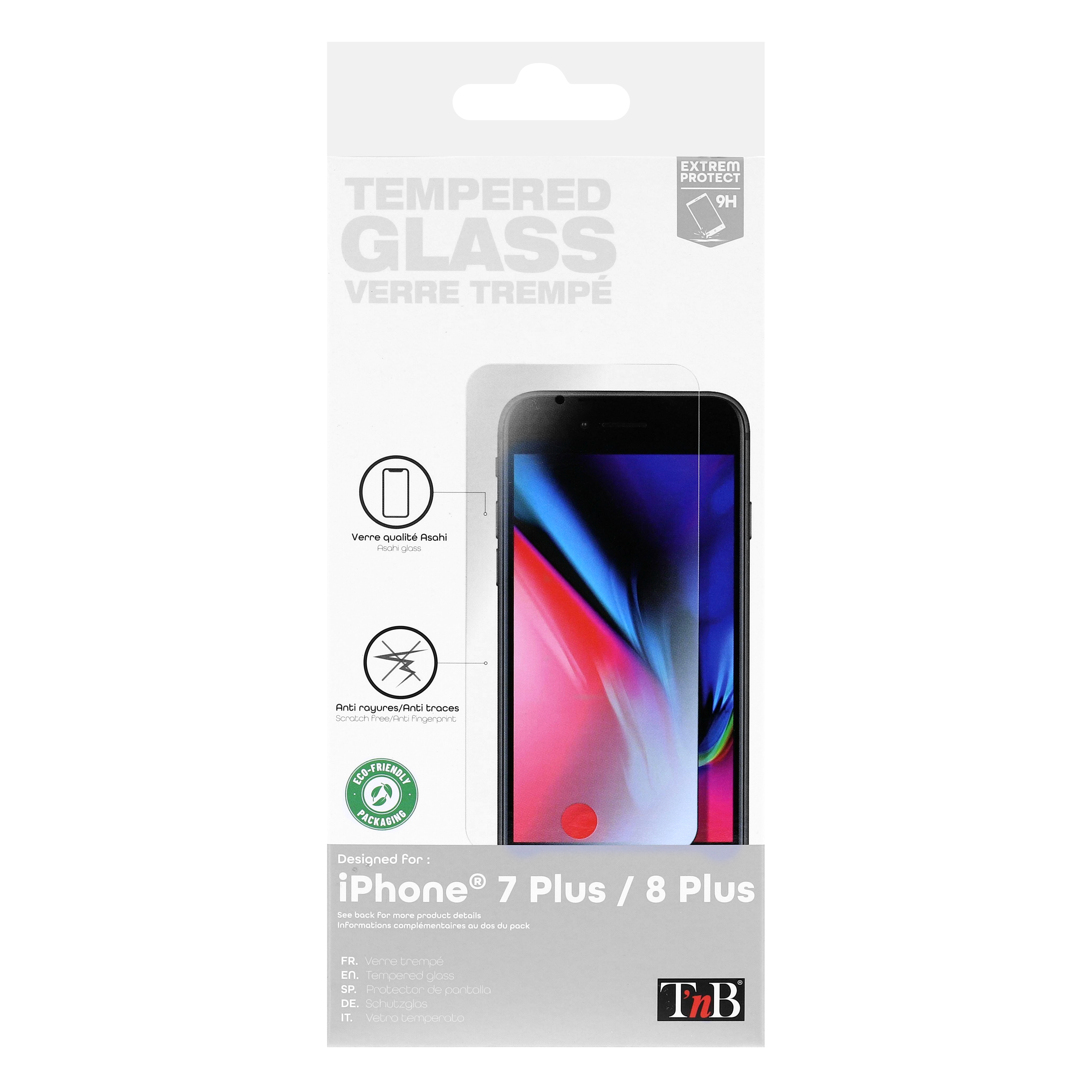 Protection en verre trempé pour iPhone 7 Plus-8 Plus2