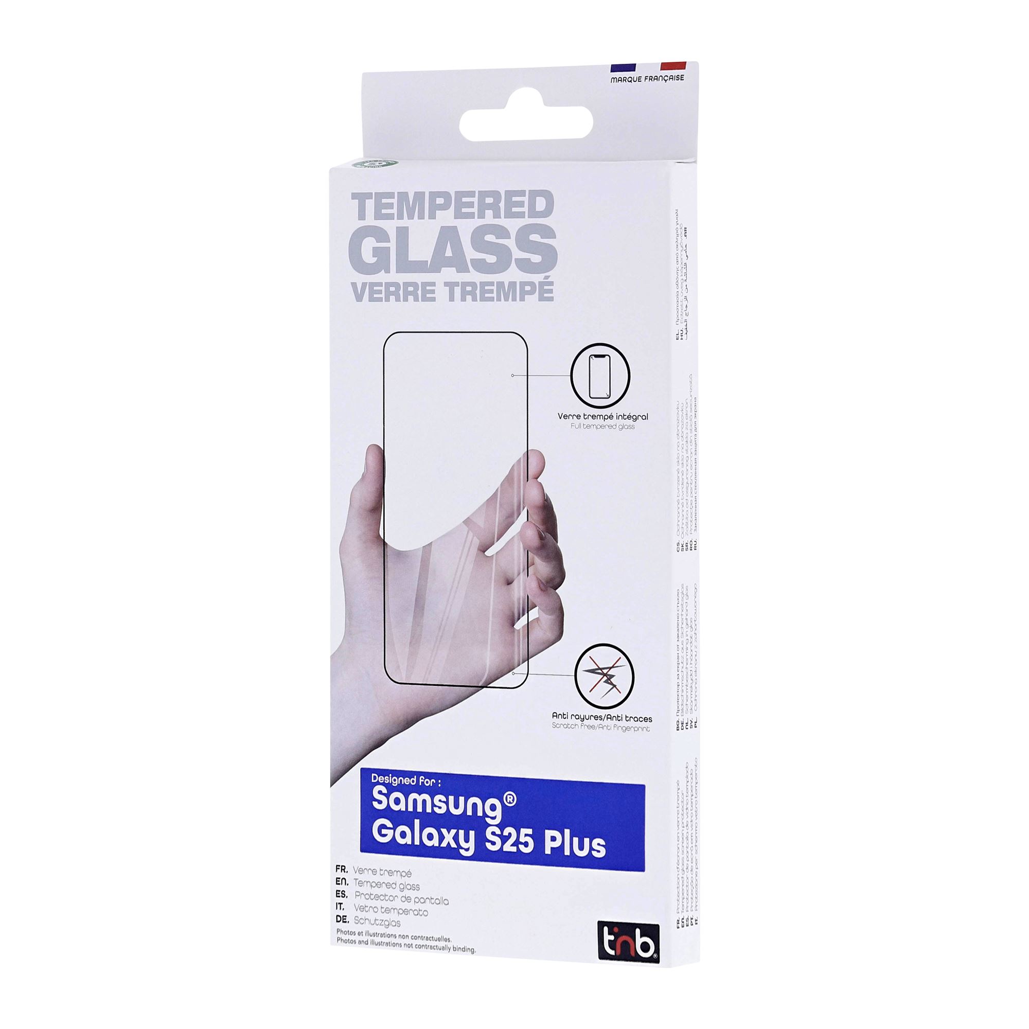 Protector de pantalla de vidrio templado de cobertura completa para Samsung Galaxy S25 Plus2
