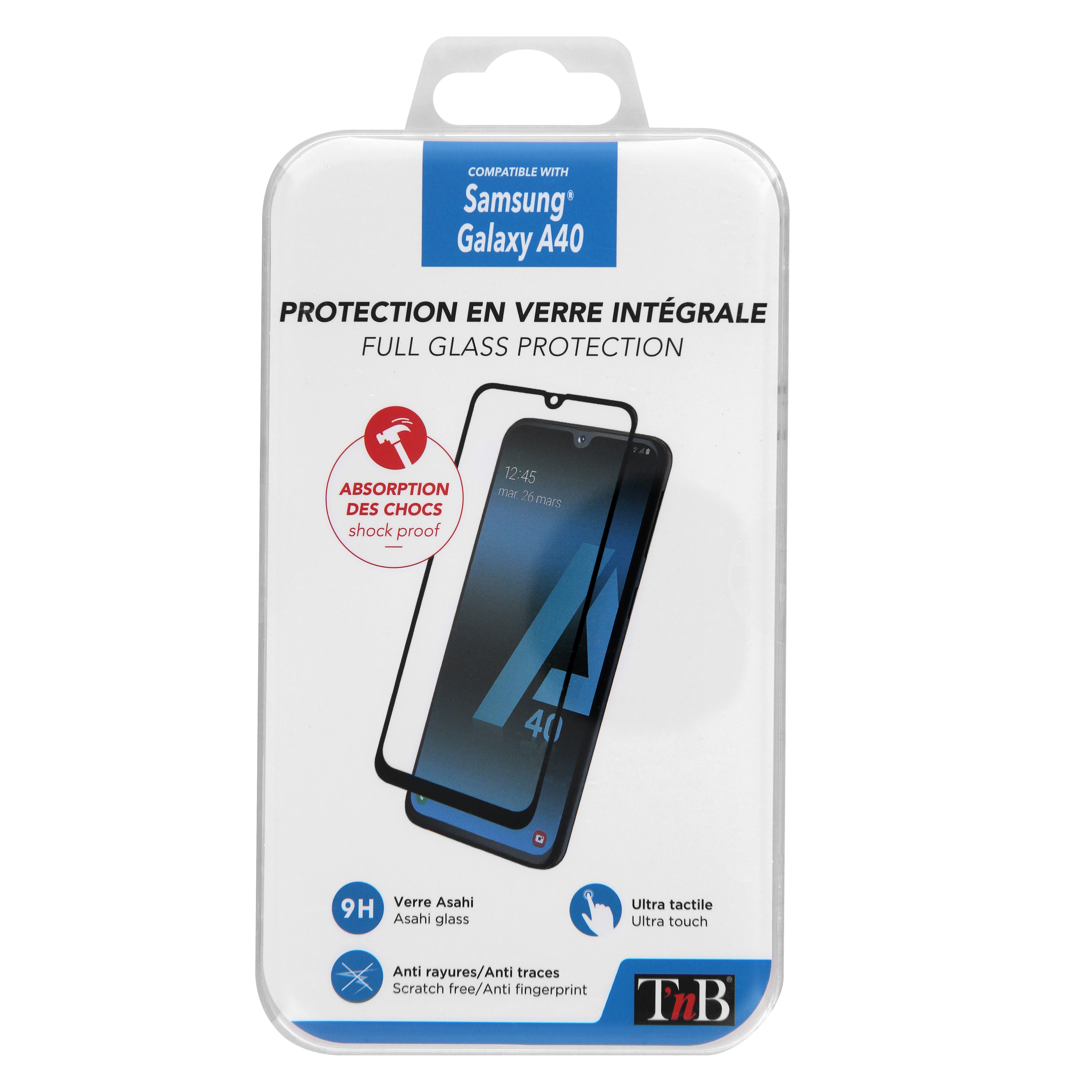Protection intégrale en verre trempé pour Samsung Galaxy A402