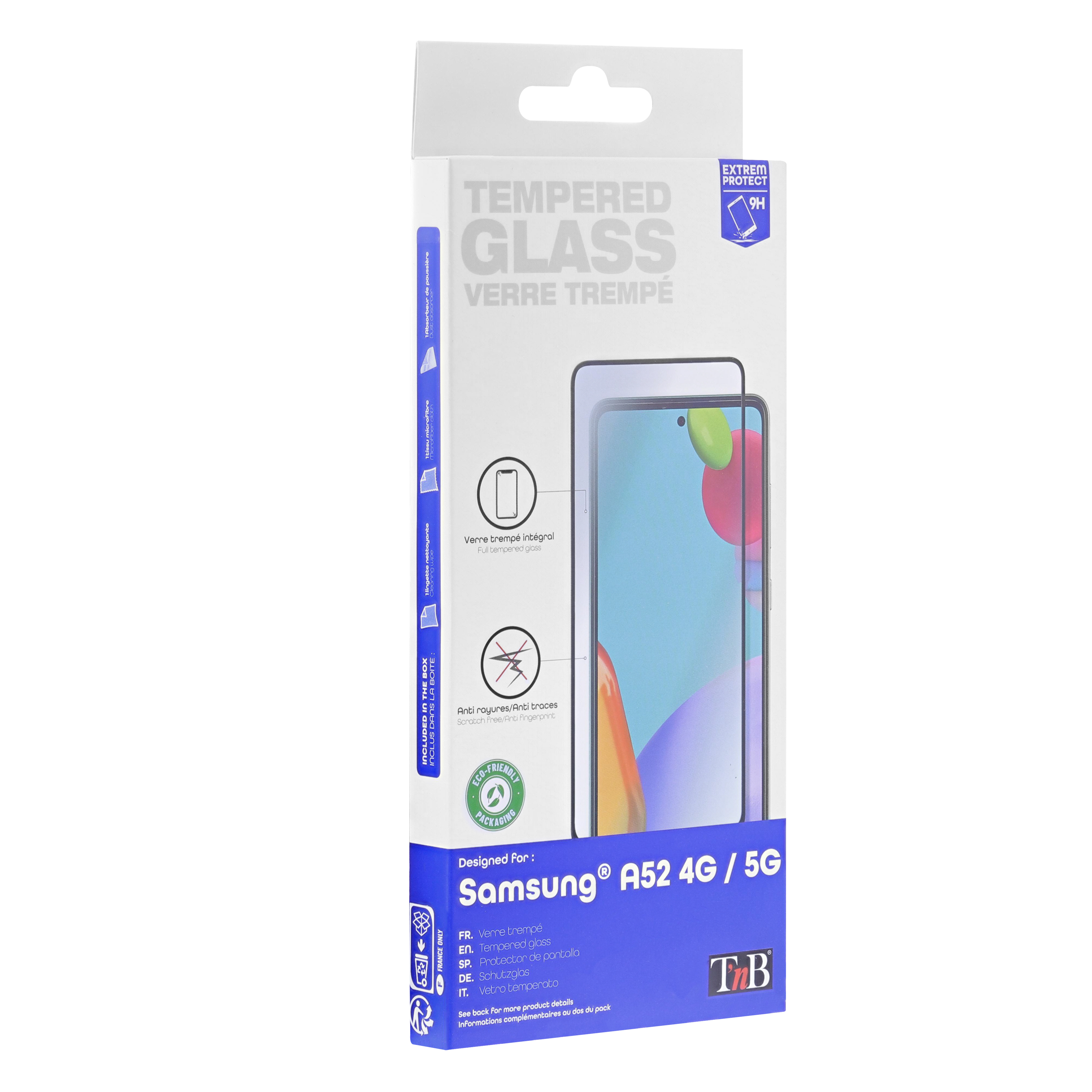 Protection intégrale en verre trempé pour Samsung Galaxy A52 4G et 5G2