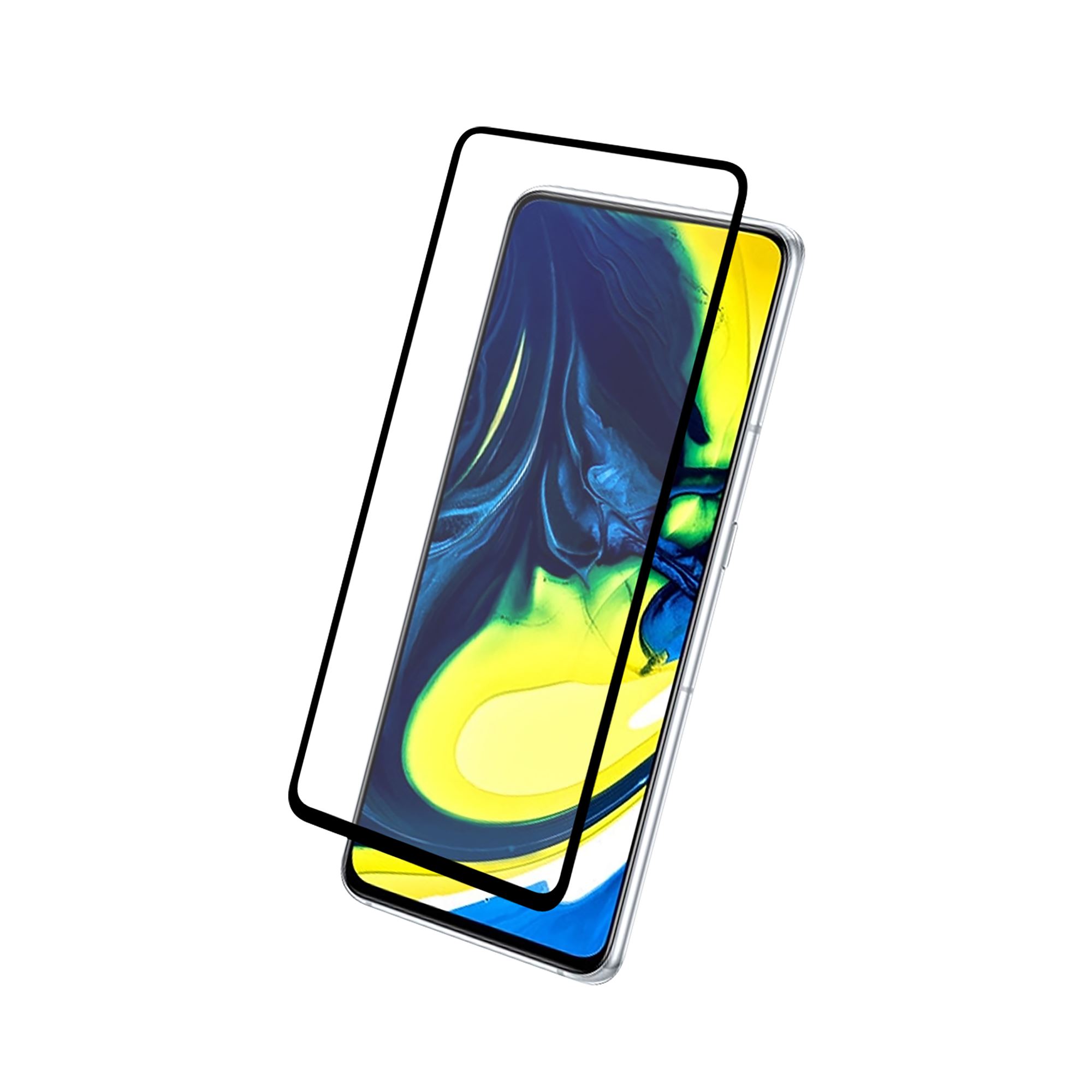 Full coverage tempered glass screen protector for Samsung Galaxy A90 and A801