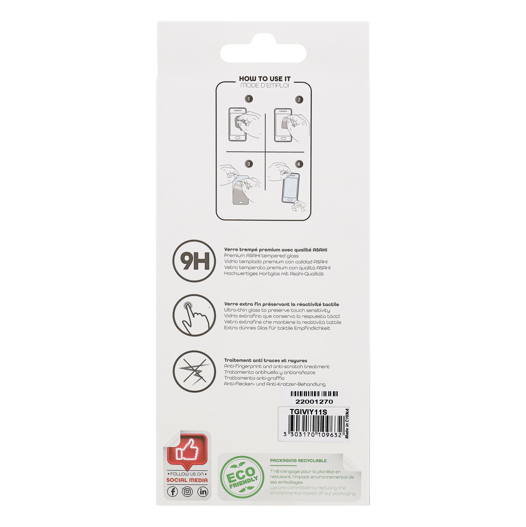 Protección completa de cristal templado para Vivo Y11S2