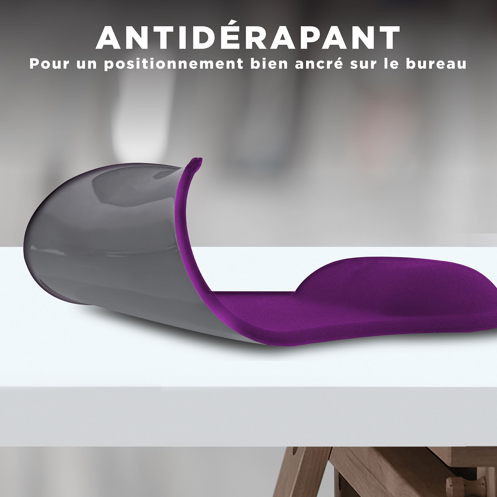 Tapis de souris ergonomique avec repose-poignet violet6