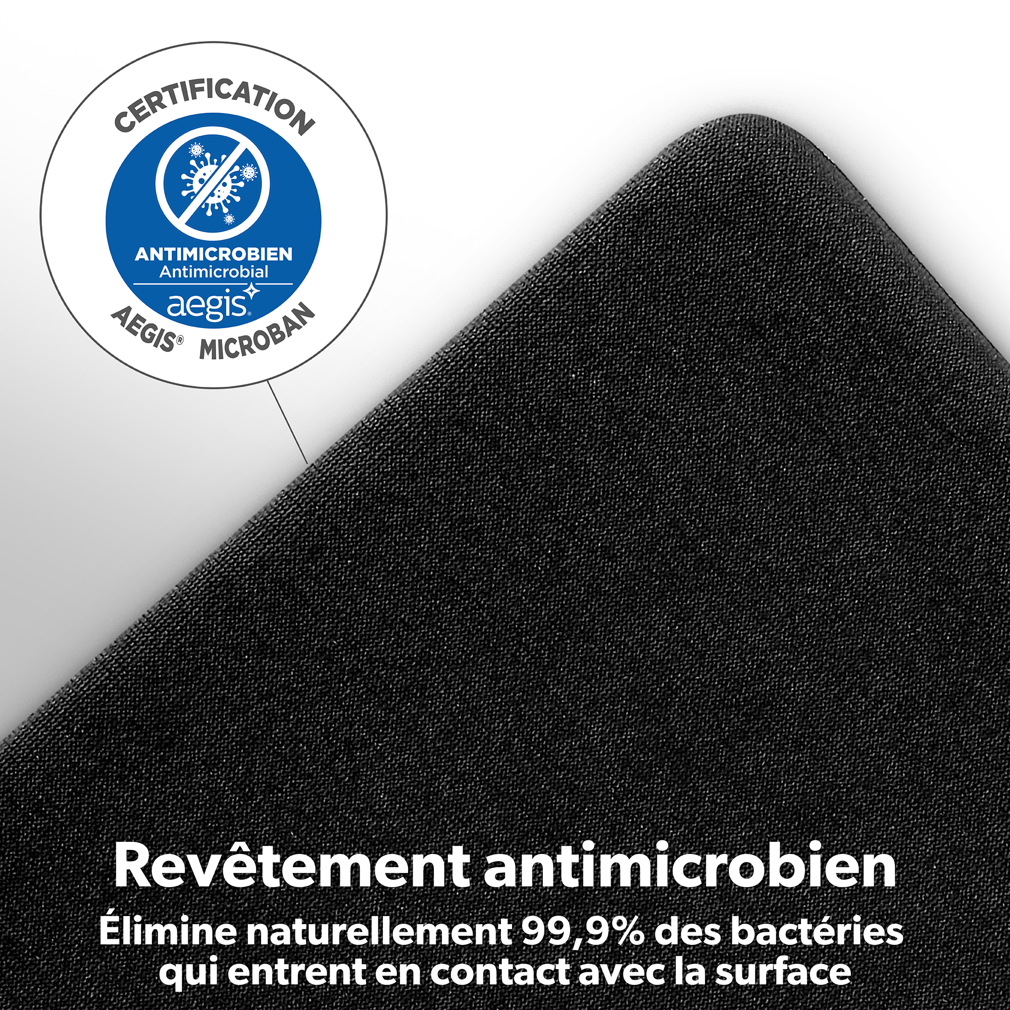 Tapis de souris ergonomique gel antimicrobien noir4