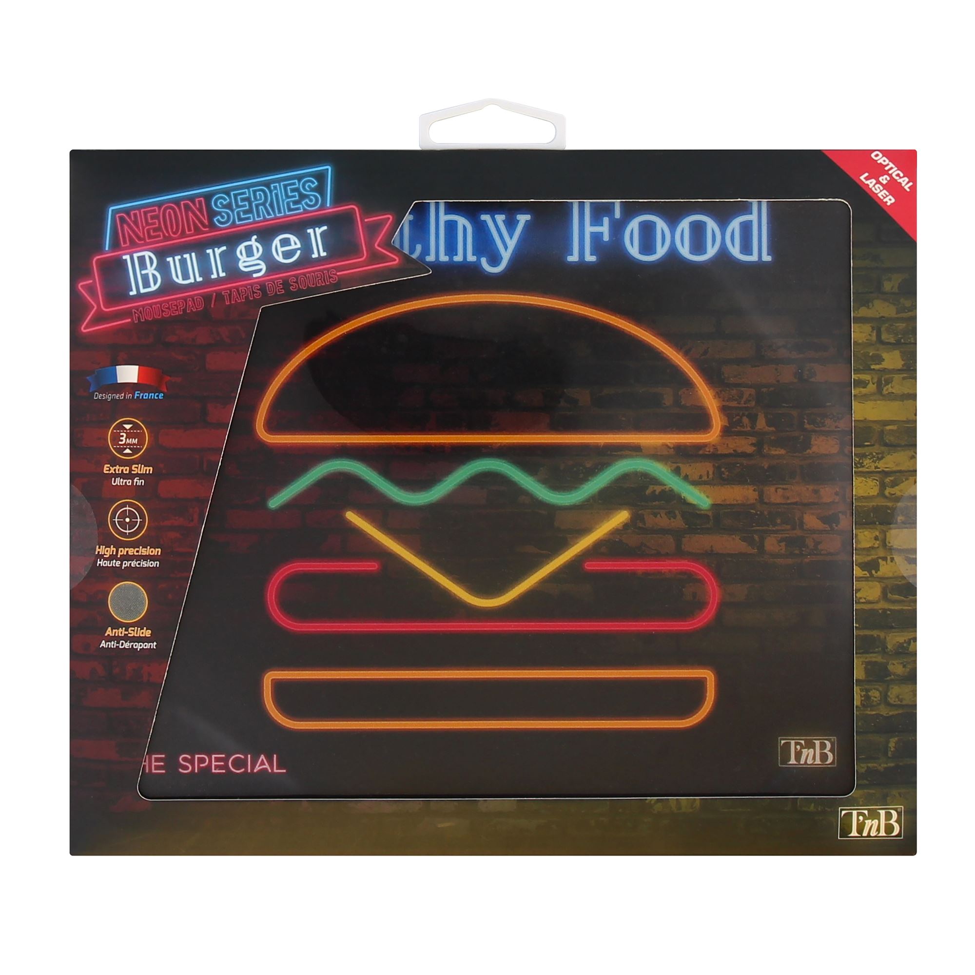 HAMBURGUESA DE NEÓN Alfombrilla de ratón2