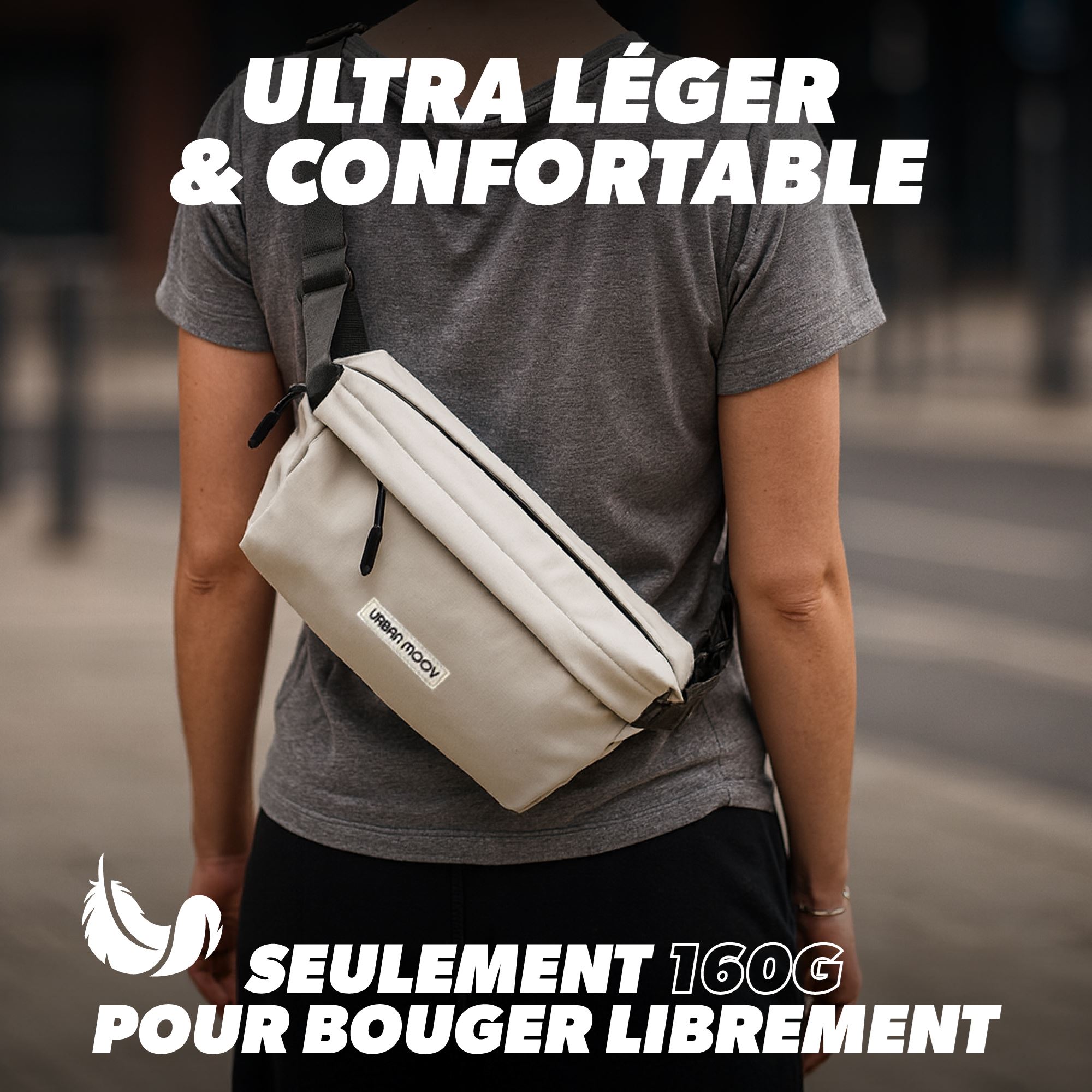 Sac Banane Blanc 4 L - Résistant à l'eau3