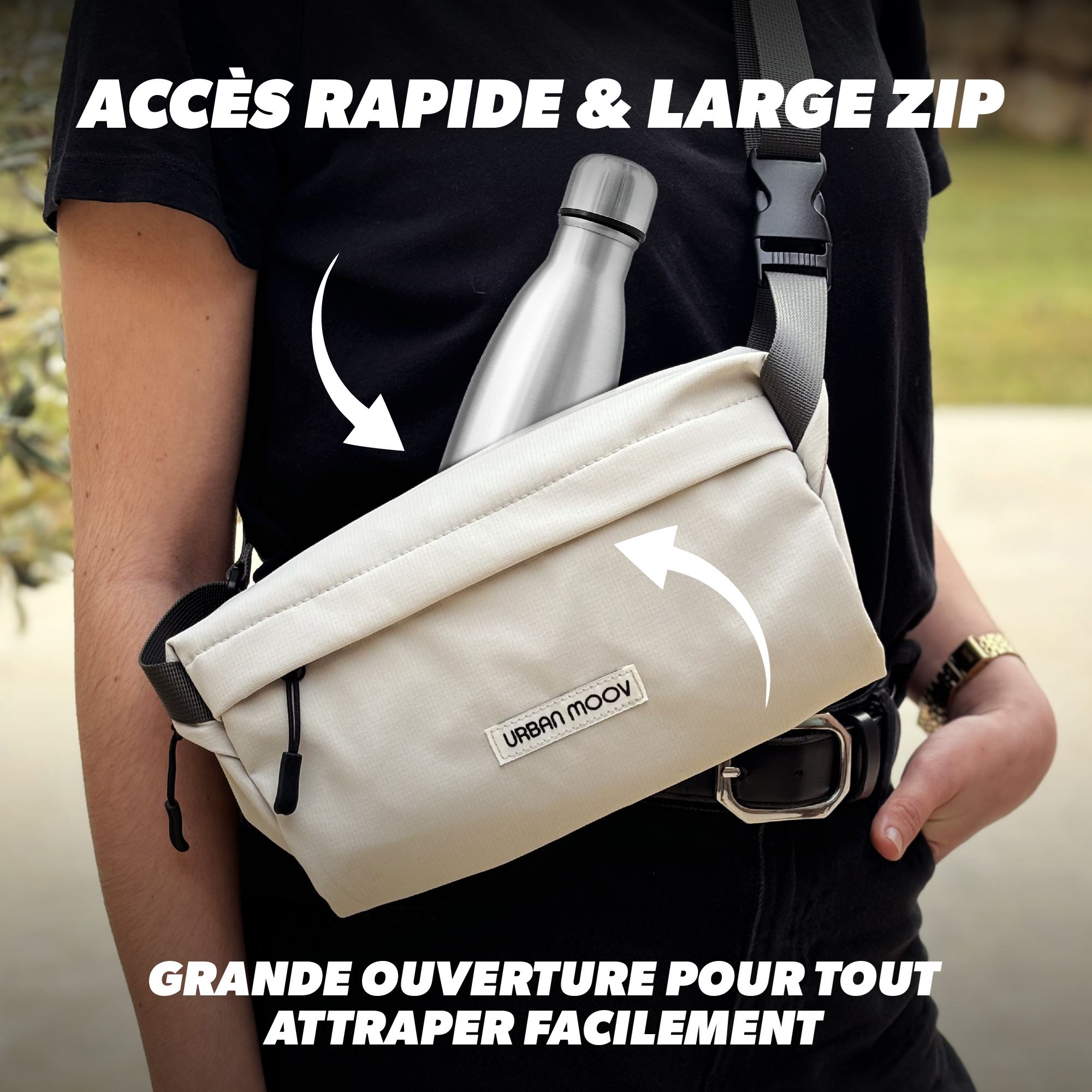 Sac Banane Blanc 4 L - Résistant à l'eau6