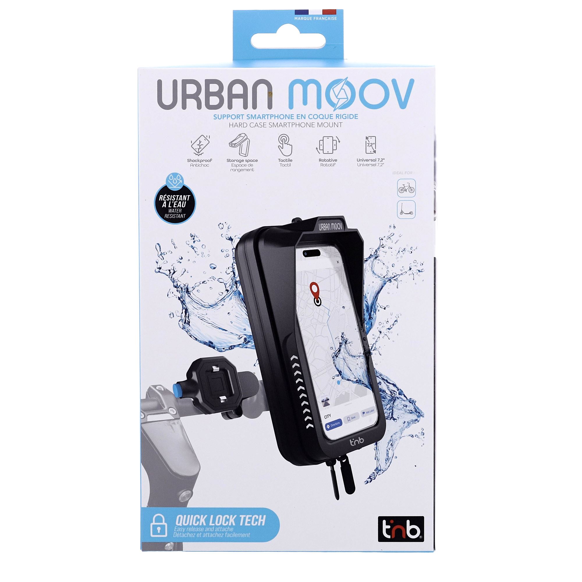 Support smartphone en coque rigide résistant à l'eau avec système QUICK LOCK - universel vélo / trottinette4
