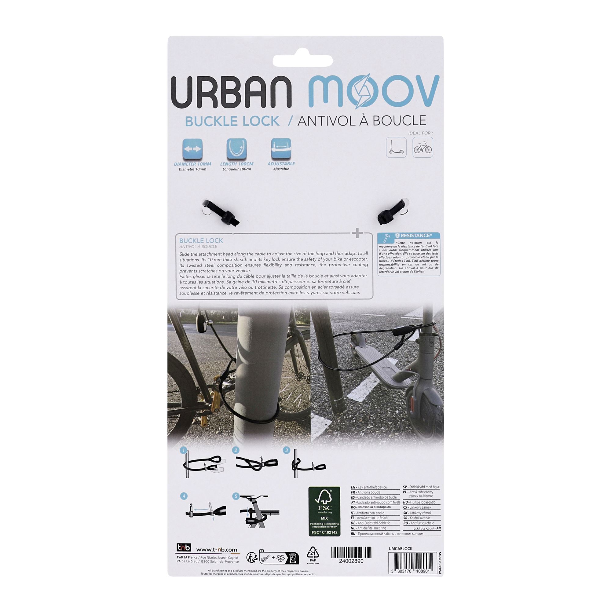 Antivol à boucle pour vélo / trottinette6