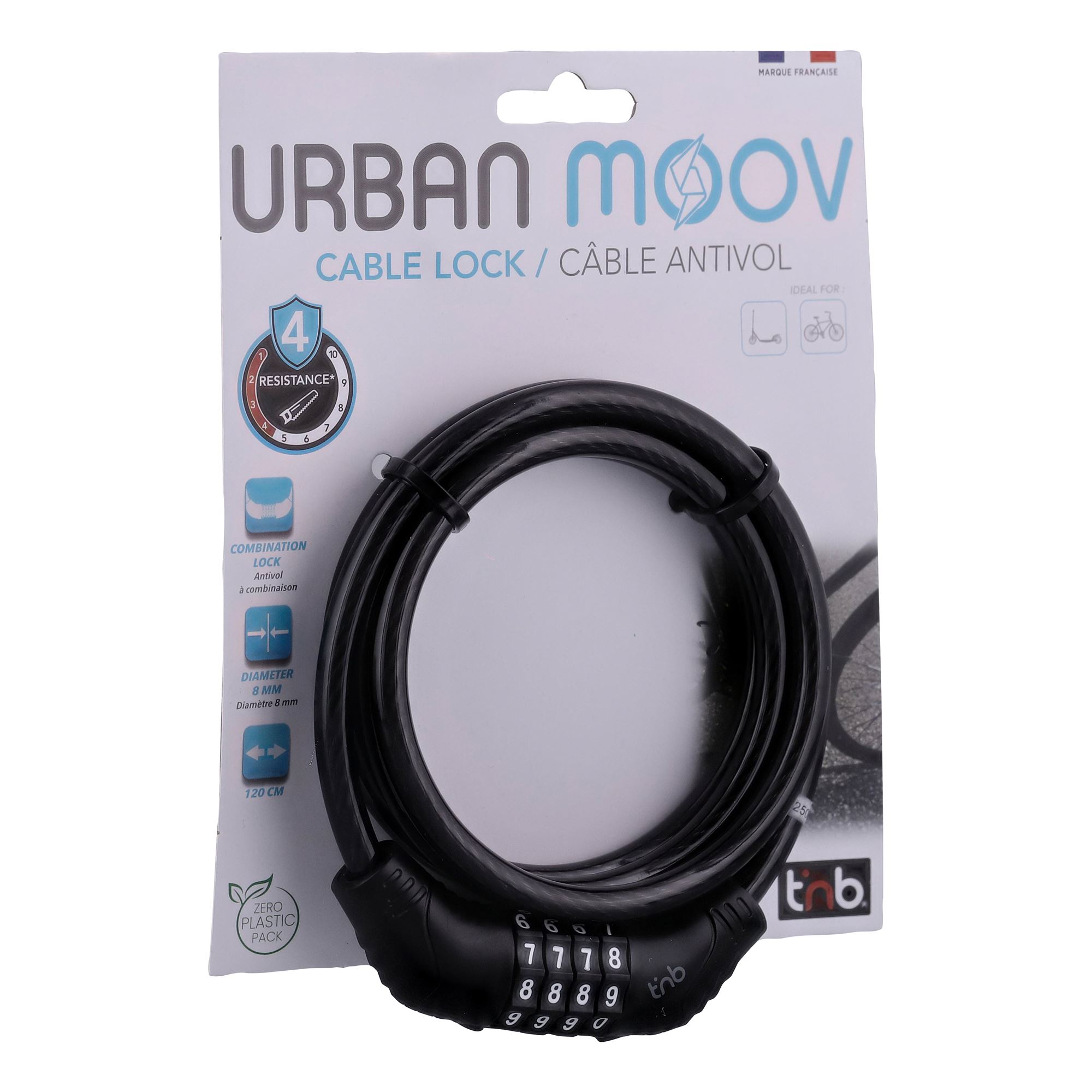 Antivol spirale à code4