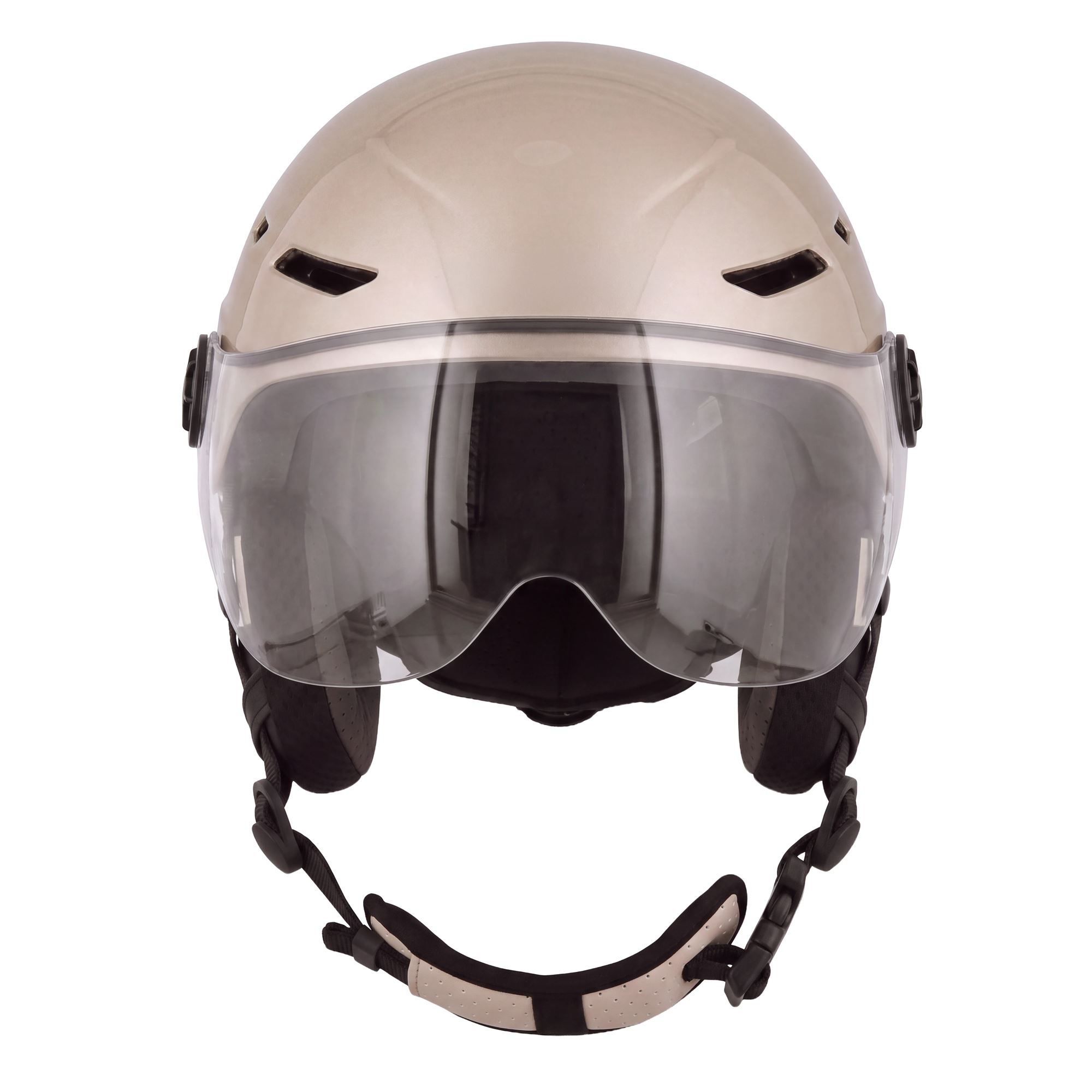 Casque VISOR - Ivoire Irisé - M - visière et cache-oreilles détachables2