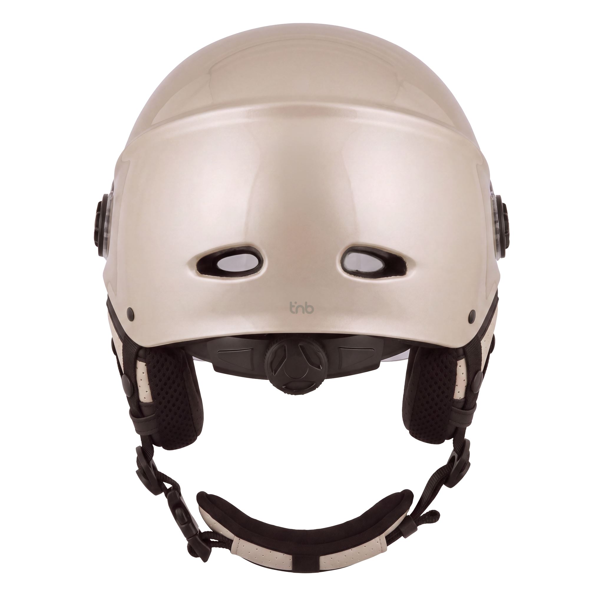 Casque VISOR - Ivoire Irisé - M - visière et cache-oreilles détachables3