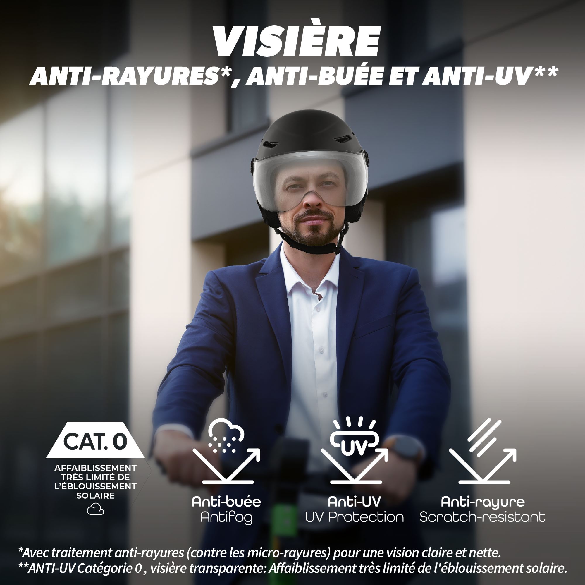 Casque de protection avec visière et cache-oreilles détachables - NOIR TAILLE M3
