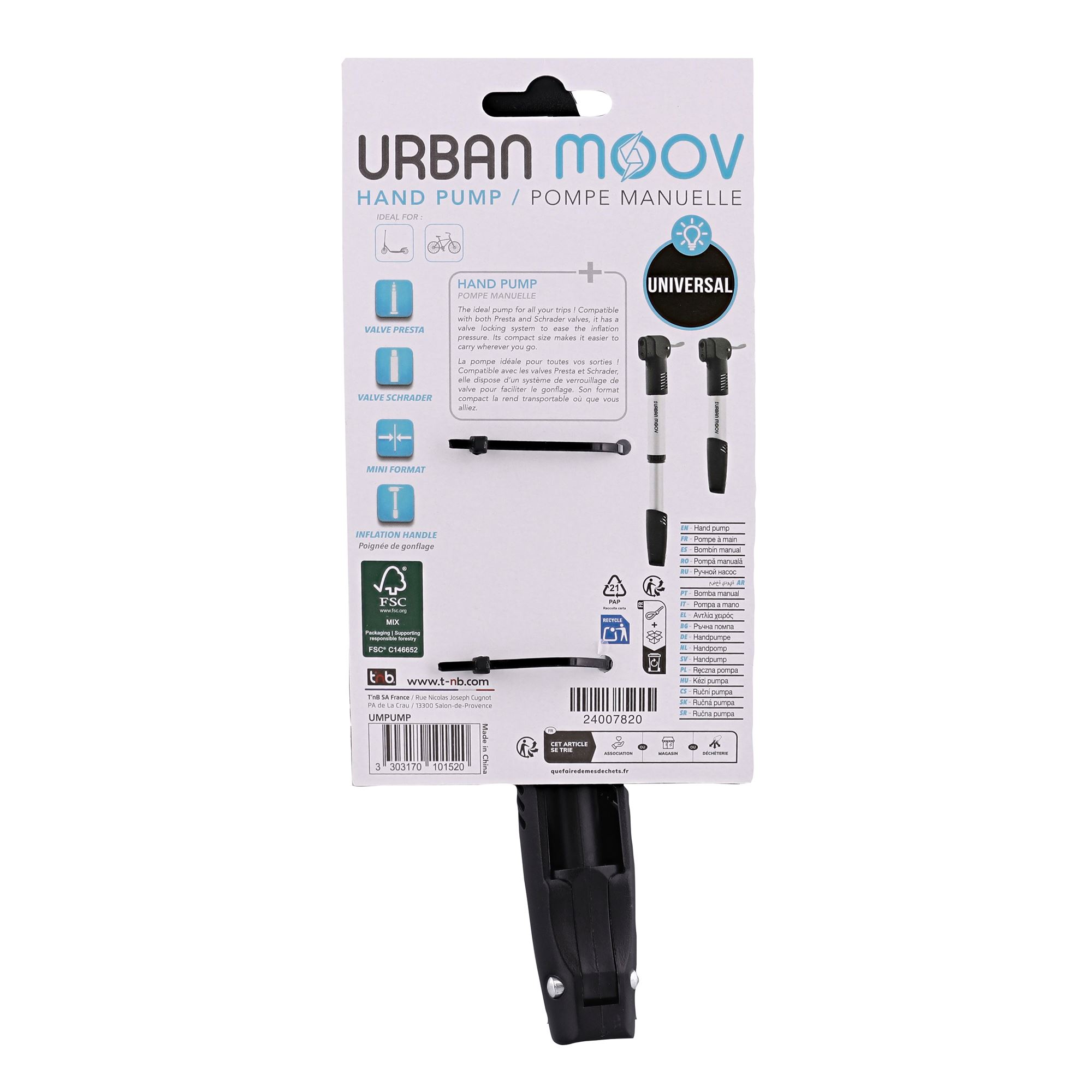 Pompe à vélo / trottinette manuelle5