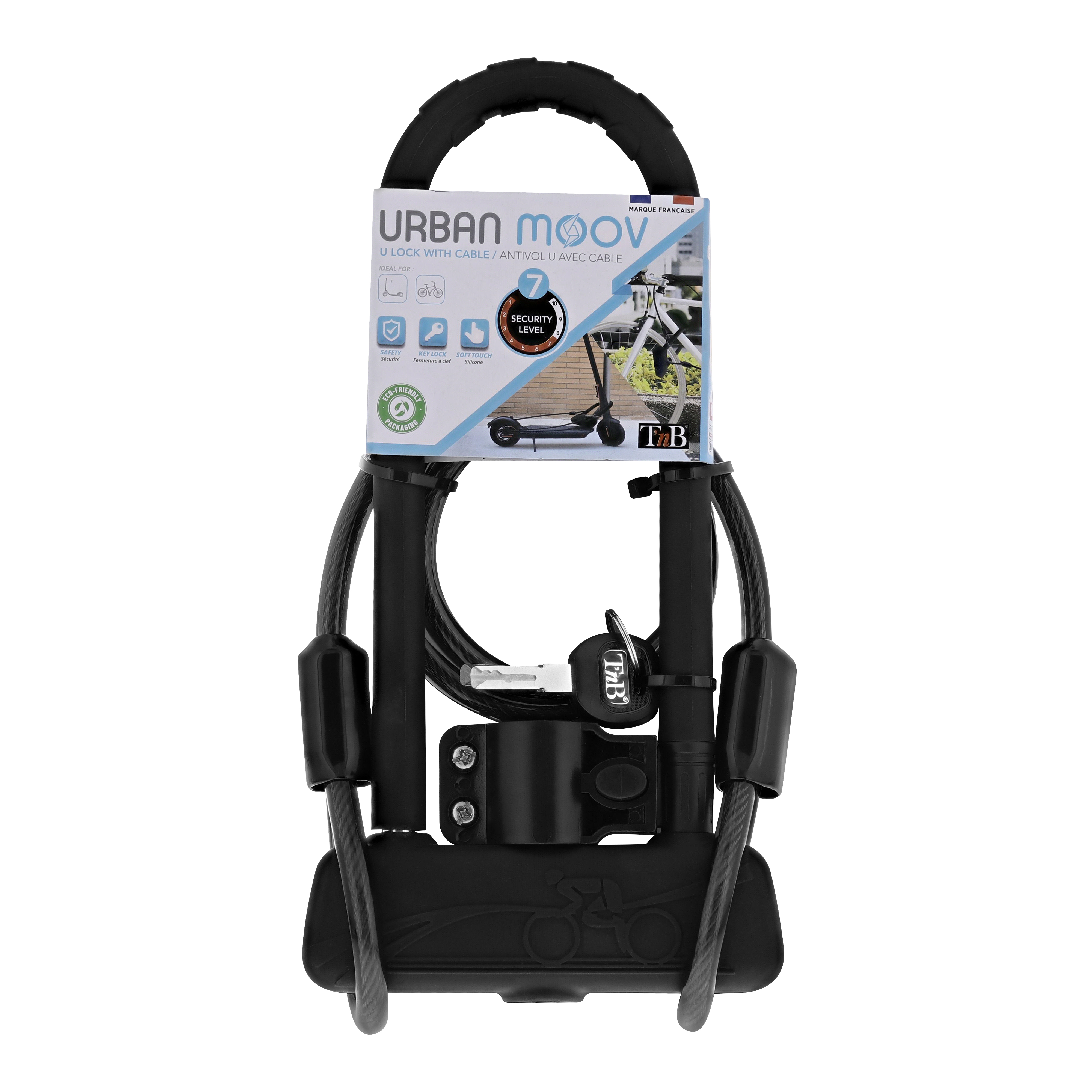 U-lock with cable for bike/scooter4