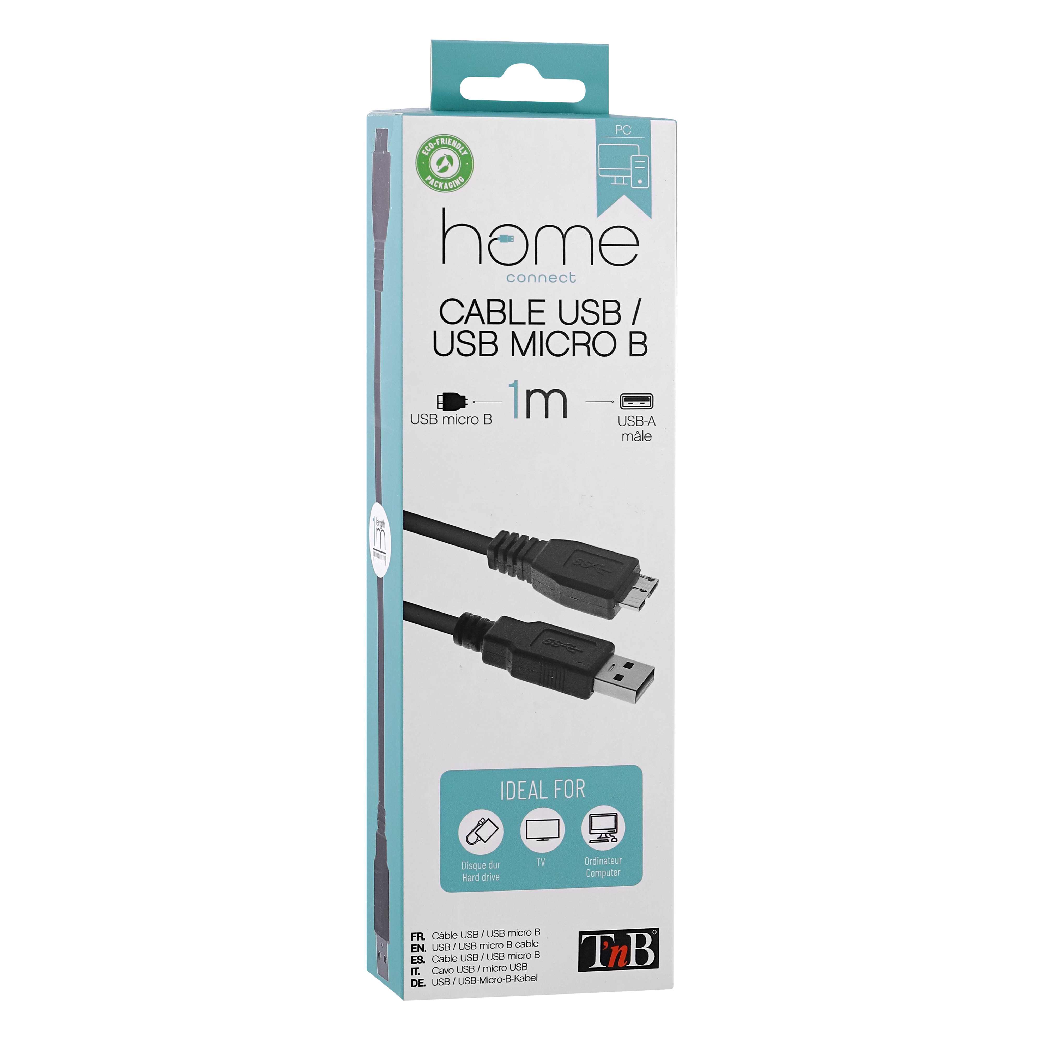 USB male / USB Micro B male cable 1m3