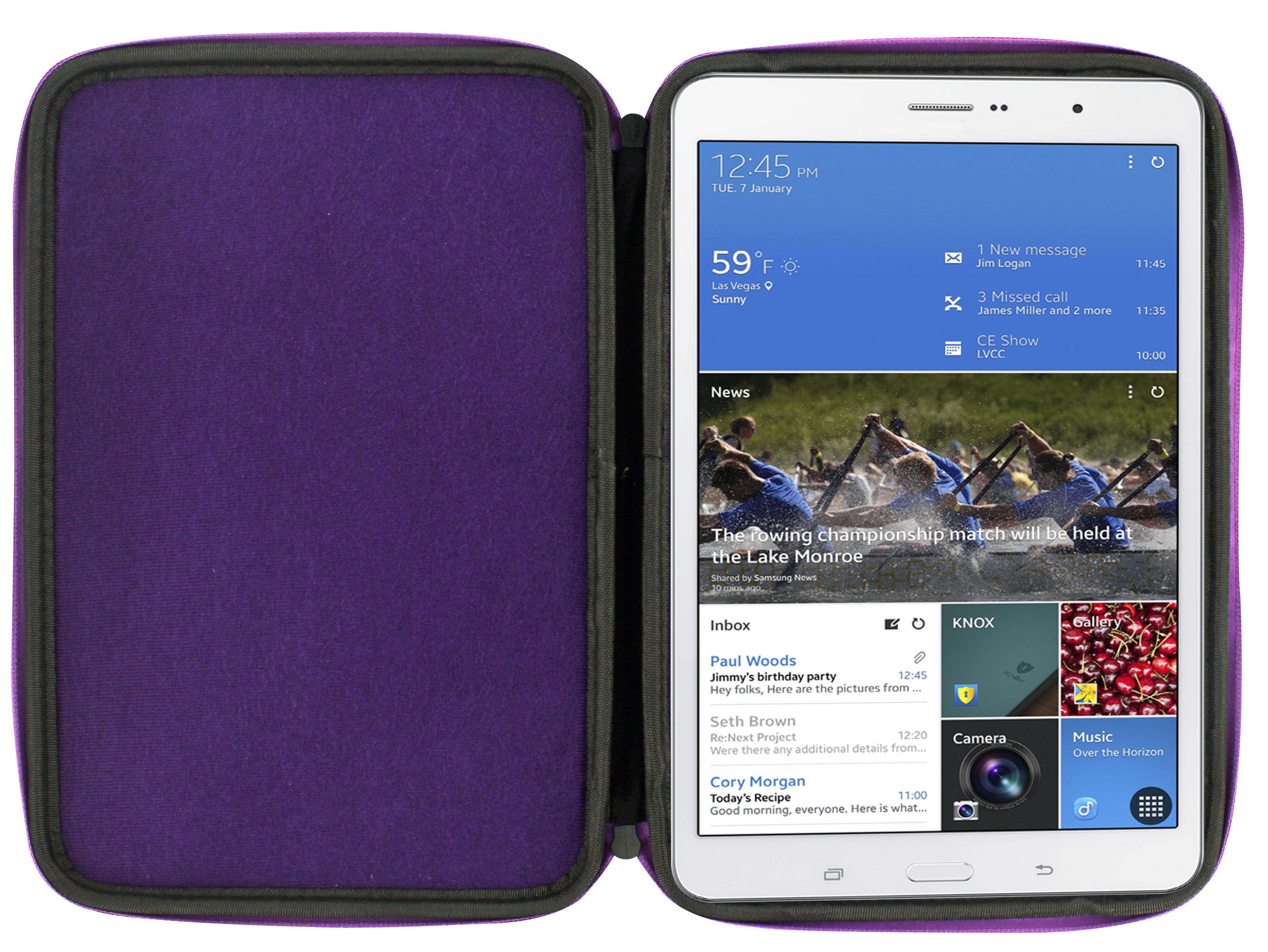 Funda SUBLIM violeta para tablet de 7