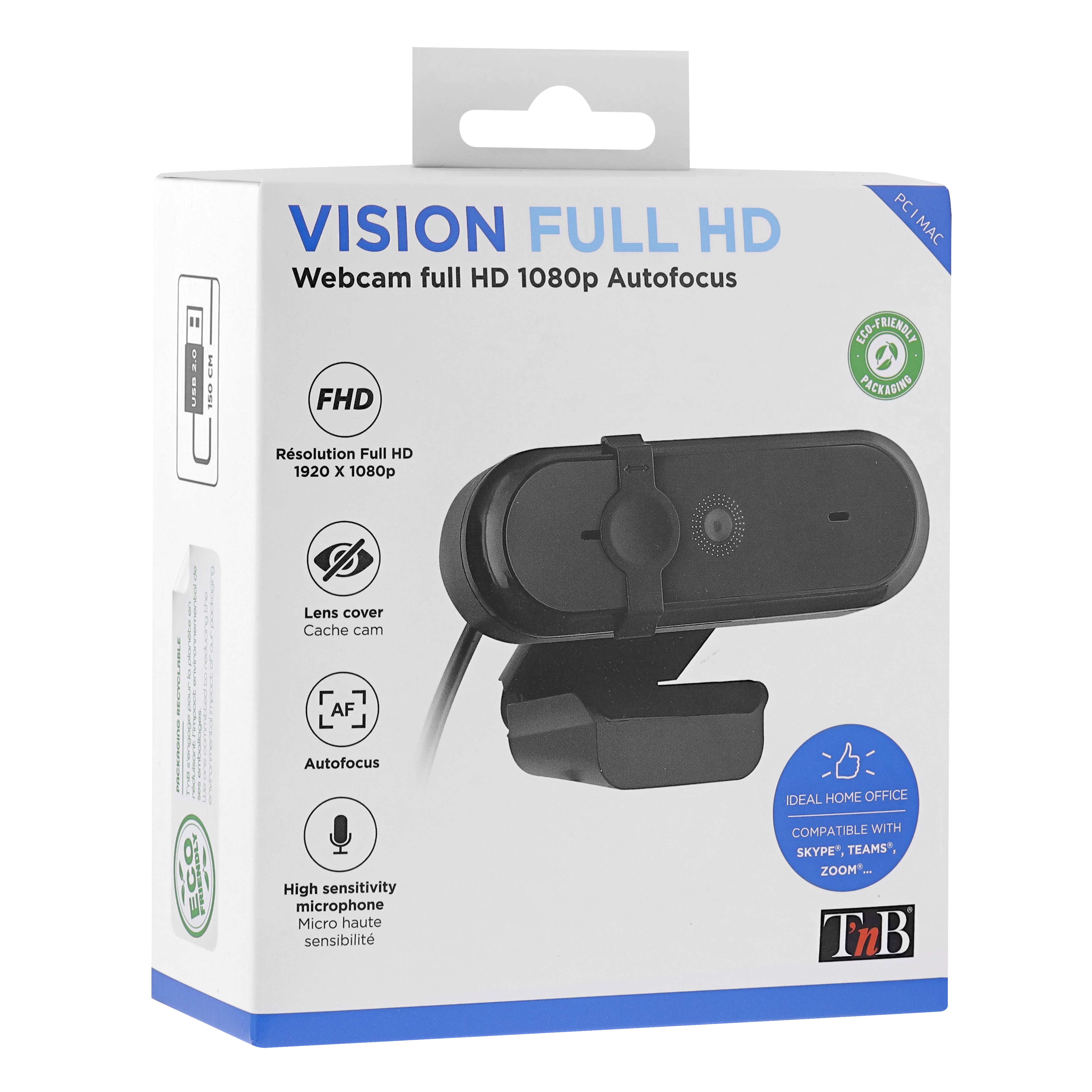 Wired USB 2.0 webcam - Full HD 1080P autofocus4