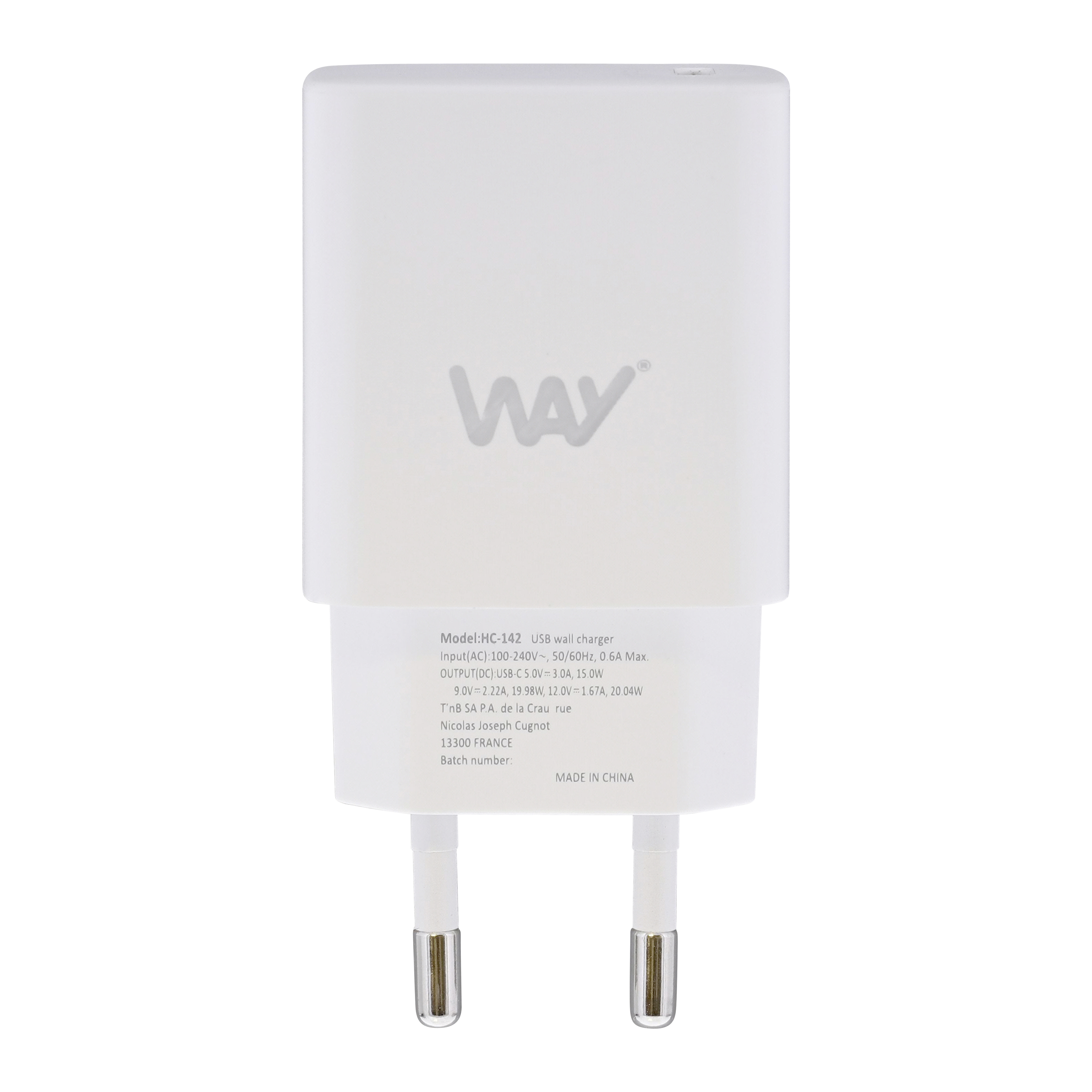 Chargeur secteur 1 USB-C Power Delivery 20W2
