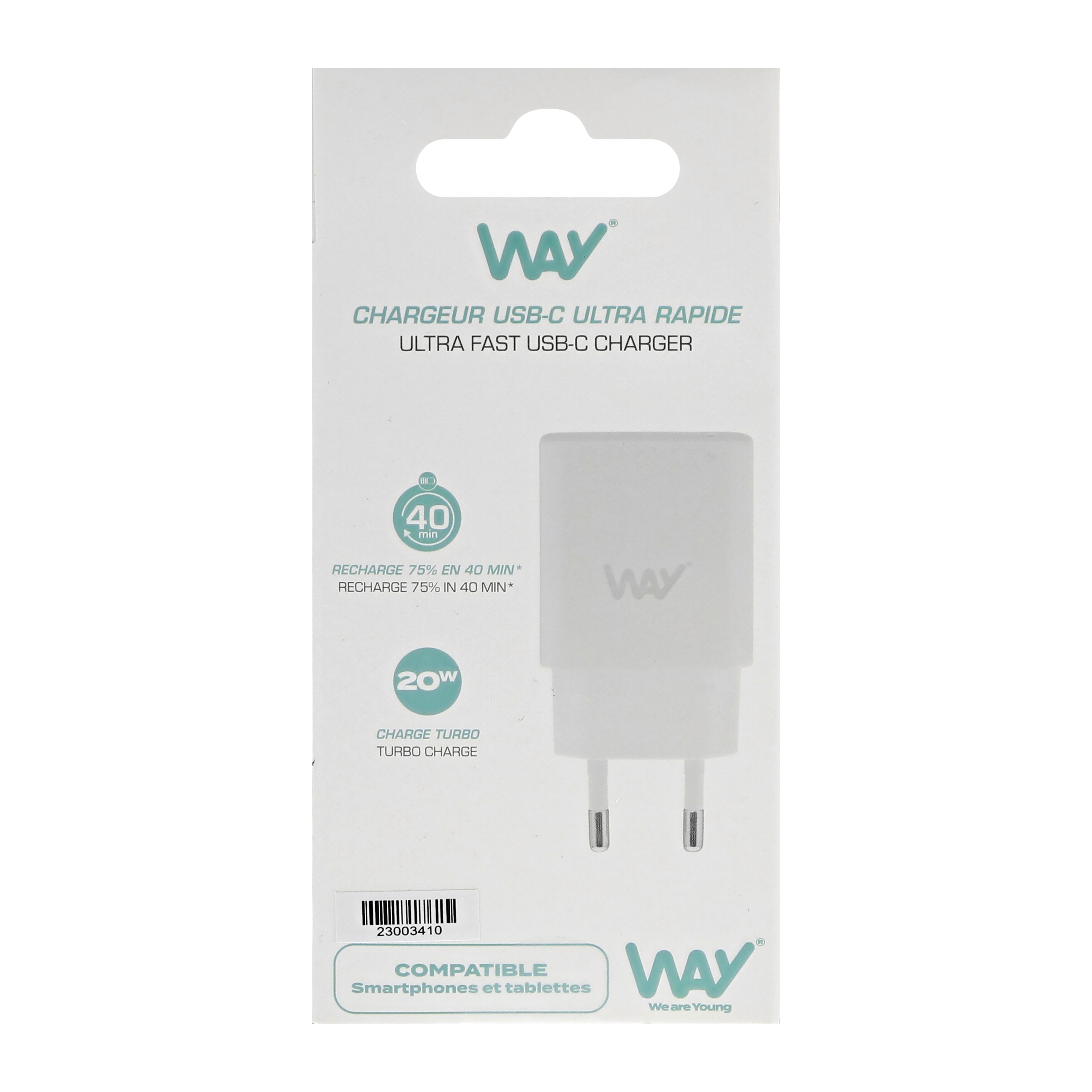 Chargeur secteur 1 USB-C Power Delivery 20W6