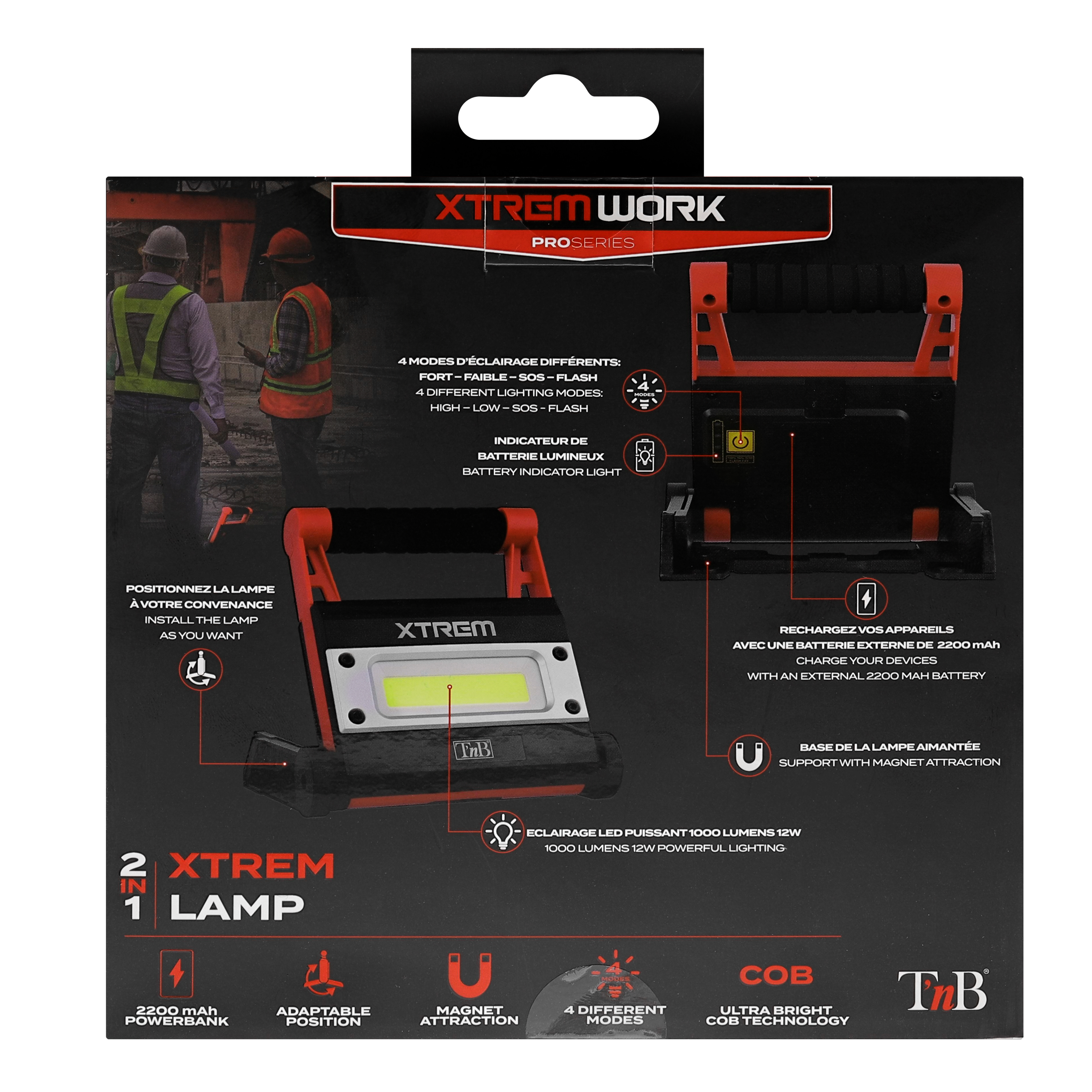 Lampe extérieure fonction batterie externe XTREMWORK10