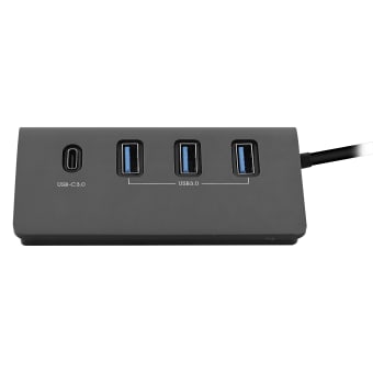 4 in 1 USB-A & USB-C 3.0 hub in aluminum to 3x USB-A + 1xUSB-C