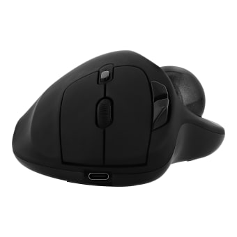 Rechargeable wireless ergonomic trackball mouse