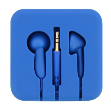 POCKET blue wired jack headphones