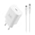 1 paquete de carga sectorial USB Type-C Power Delivery de 20 W + cable USB Type-C a Lightning