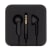 POCKET black wired jack headphones