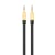 Flat cable 3.5mm jack male / 3.5mm jack male gold finish 1.1m black